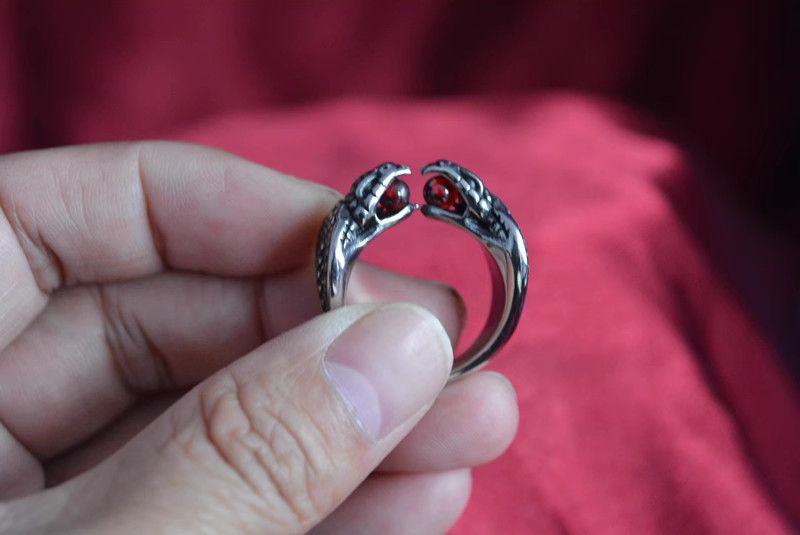 Jewelry Snake Jewelry Rings Open Size Chrome Ring (Size 7-13) Size ONE SIZE - 3 Thumbnail