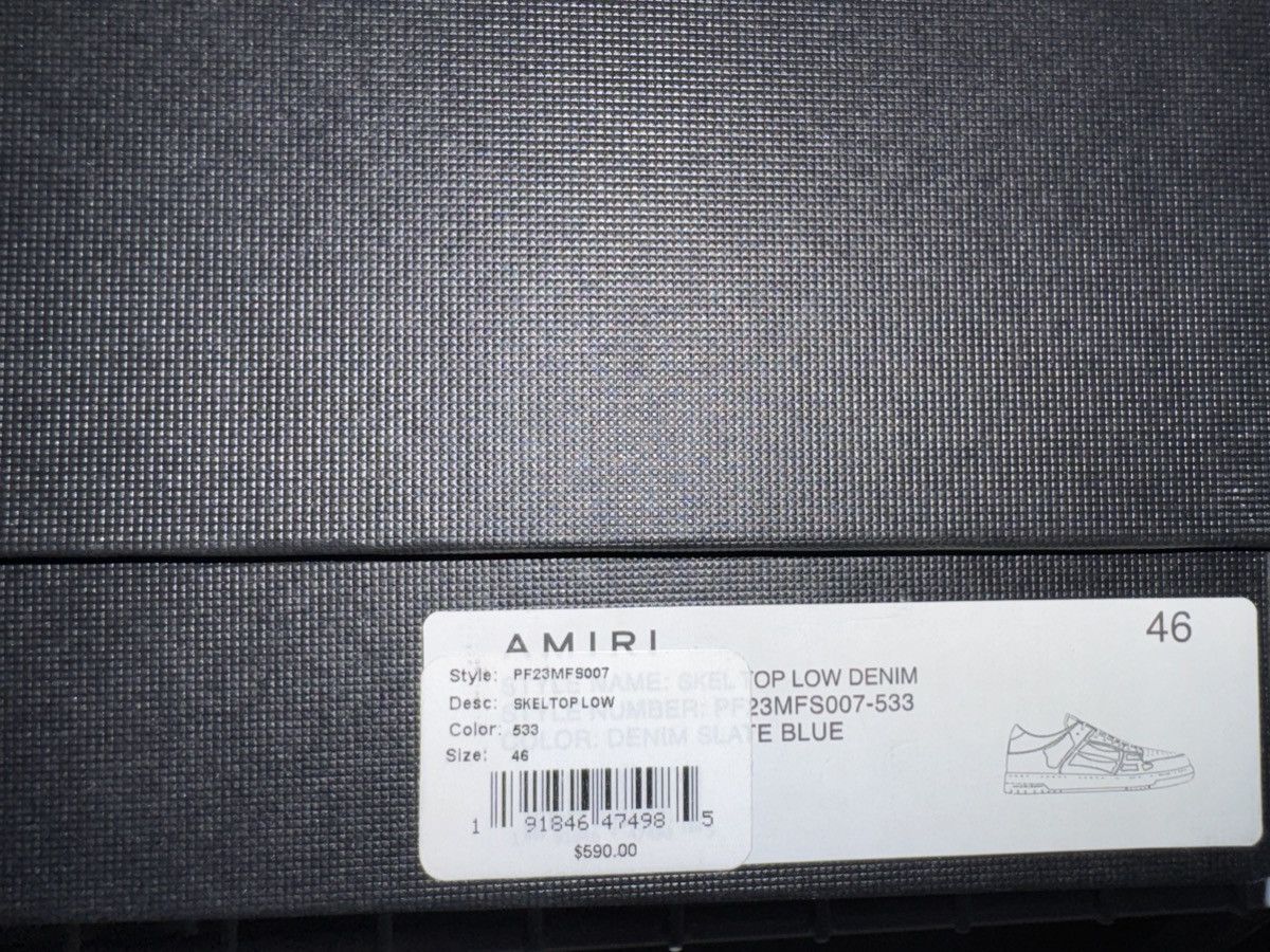 Amiri Amiri Low Top Denim Sneakers Size US 13 / EU 46 - 6 Thumbnail