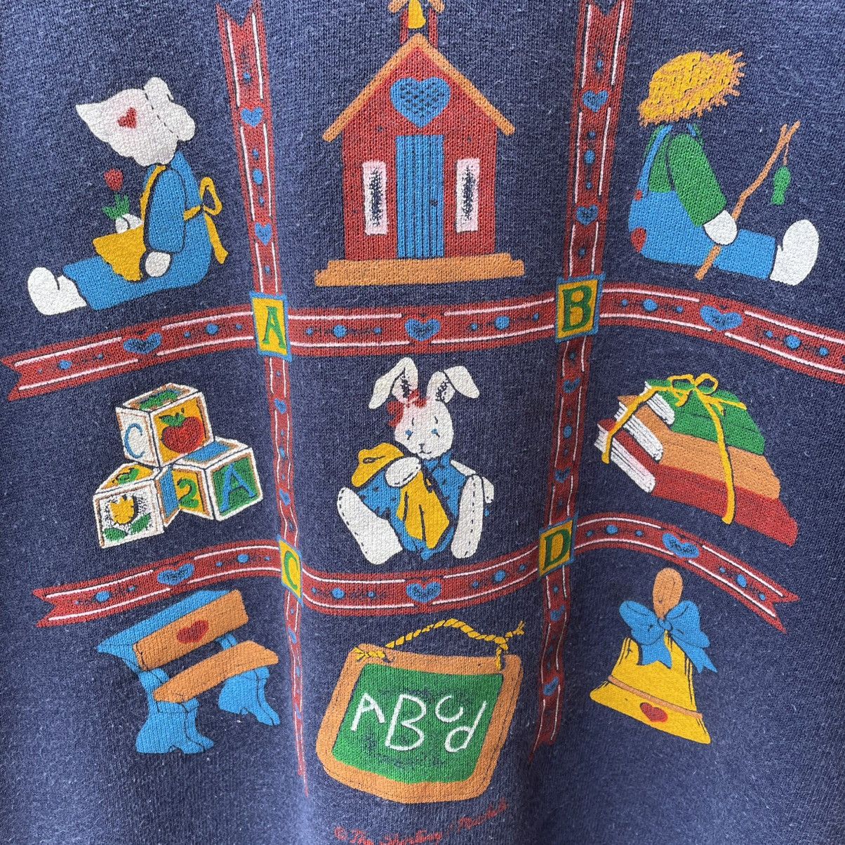 Hanes × Vintage 🔥Vintage 80s Hanes Pop Art Teddy Bear Gift Sweatshirts Size US M / EU 48-50 / 2 - 5 Thumbnail