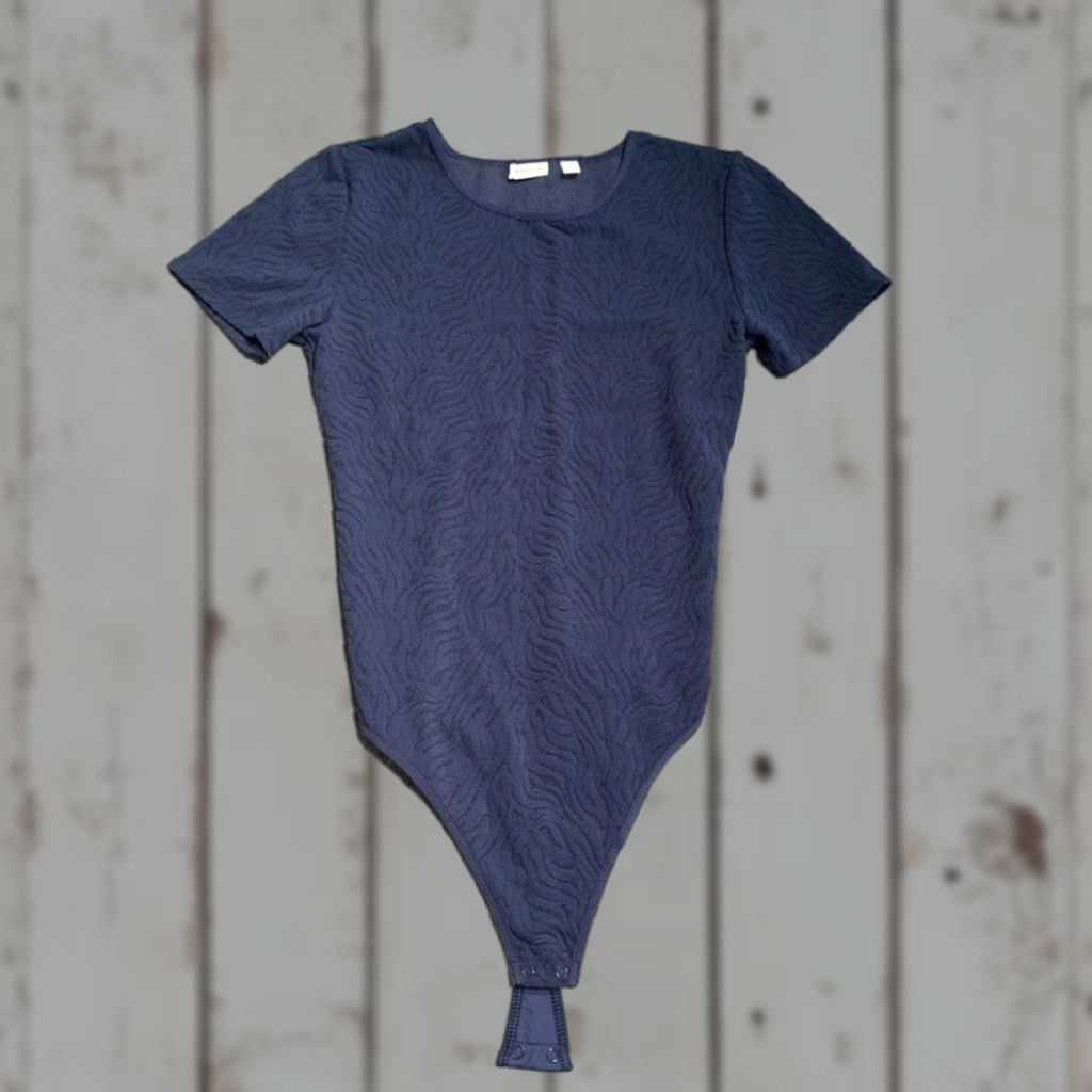 Vintage Babaton Bodysuit One Piece Navy Blue Textured M Women Medium Size M / US 6-8 / IT 42-44 - 1 Thumbnail