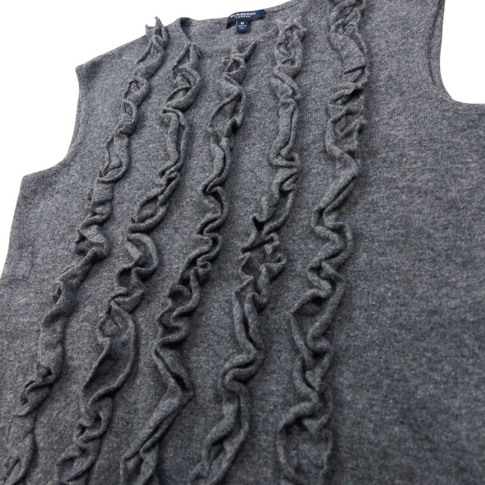 Burberry Vintage 2000s Burberry Wool Ruffle Top Womens Size M Size M / US 6-8 / IT 42-44 - 4 Thumbnail
