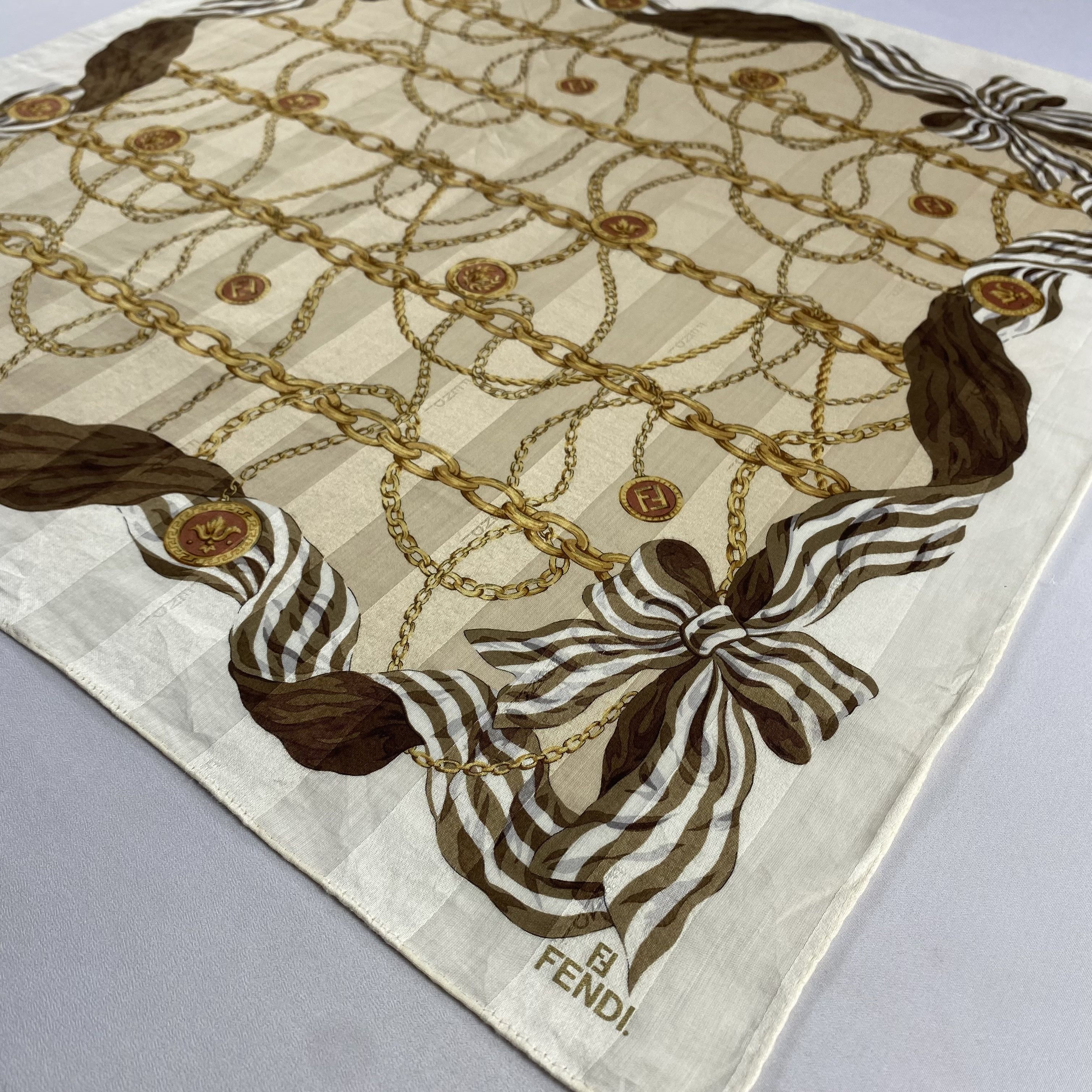 Vintage Fendi Handkerchief / Neckerchief / Bandana-P1667 Size ONE SIZE - 2 Thumbnail