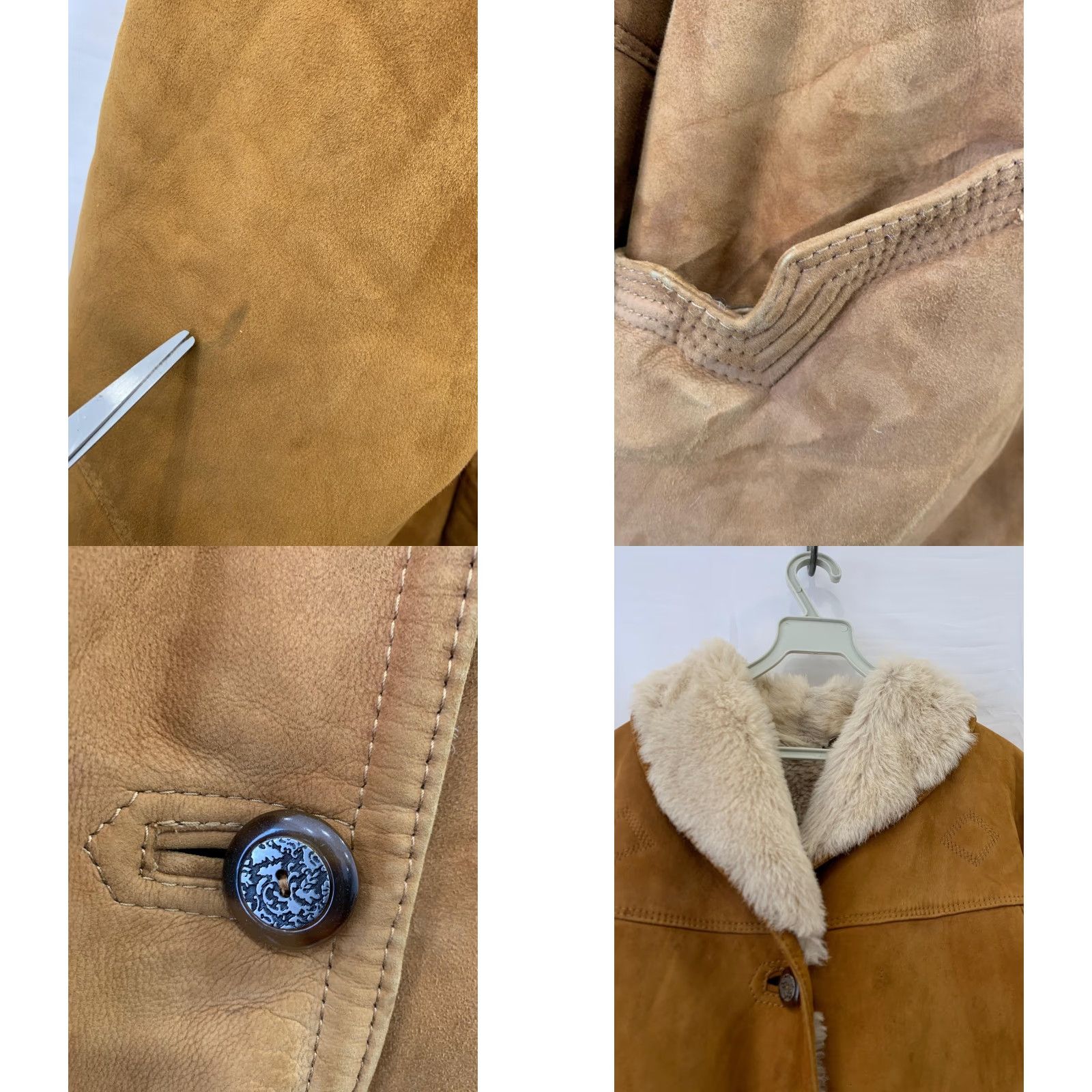 Vintage VINTAGE Shearling Coat Women L Sheepskin Leather Fur Lined Brown Overcoat Size L / US 10 / IT 46 - 8 Thumbnail