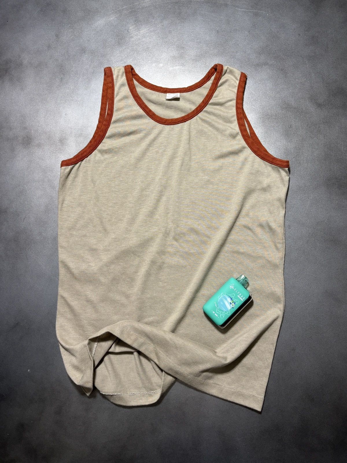 Vintage 1970s Tank Top 70s Vintage Blank Tee Two Tone Sportswear 80s Size US S / EU 44-46 / 1 - 3 Thumbnail