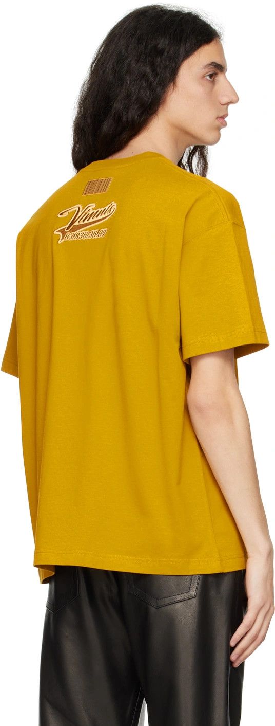 Vetements VTMNTS Mustard Embroidered College Logo T-Shirt Size XS / US 0-2 / IT 36-38 - 4 Thumbnail