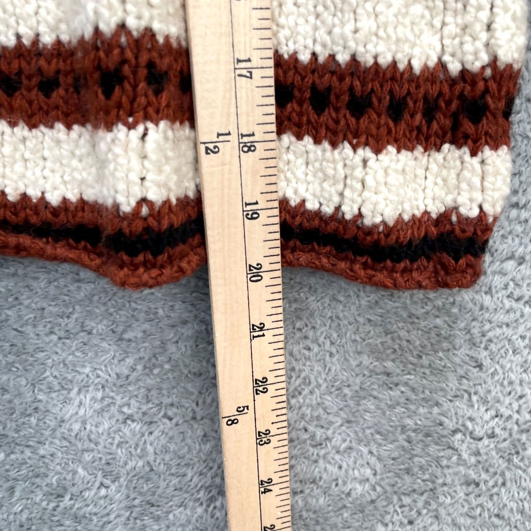 Anthropologie Anthropologie Sweater Womens Small Brown Stripe Cropped Fisherman Knit Size S / US 4 / IT 40 - 7 Thumbnail