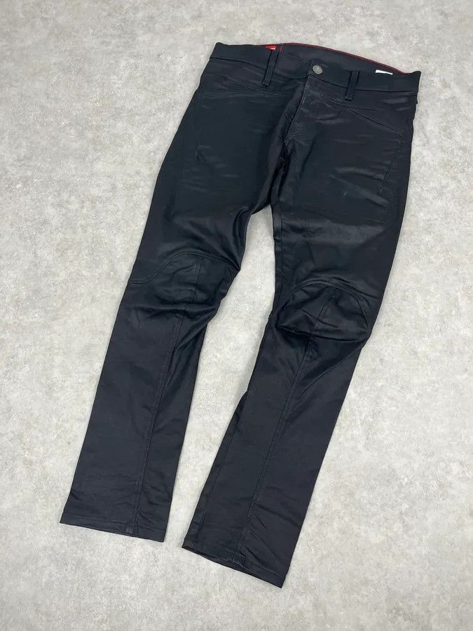 Marithe + Francois Girbaud SS2013 Marithé + François Girbaud Black Waxed Slim Denim Jeans Size US 32 / EU 48 - 5 Thumbnail