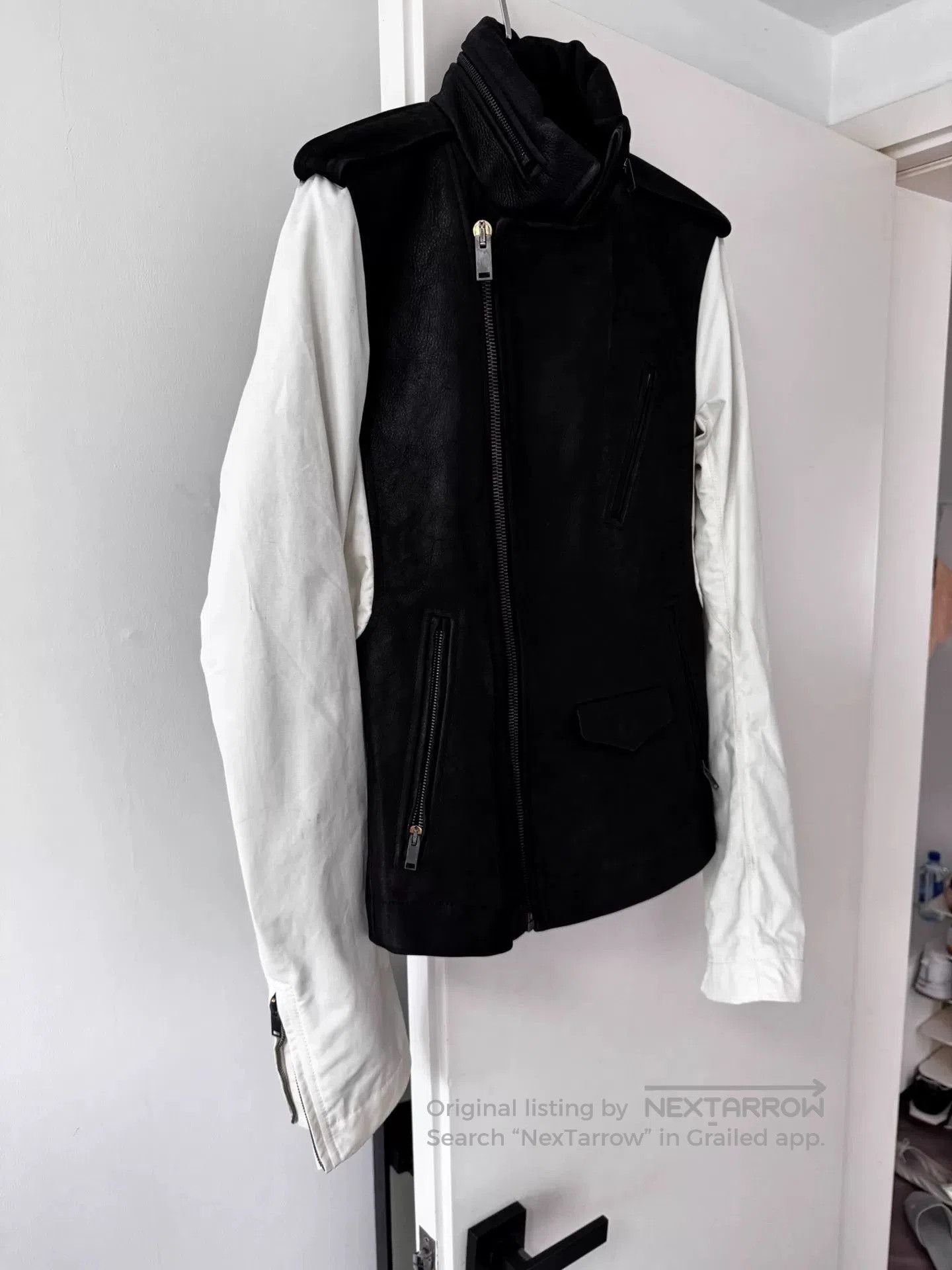 Rick Owens Rick Owens Spliced Sleeve Leather Jacket. Size US S / EU 44-46 / 1 - 2 Thumbnail