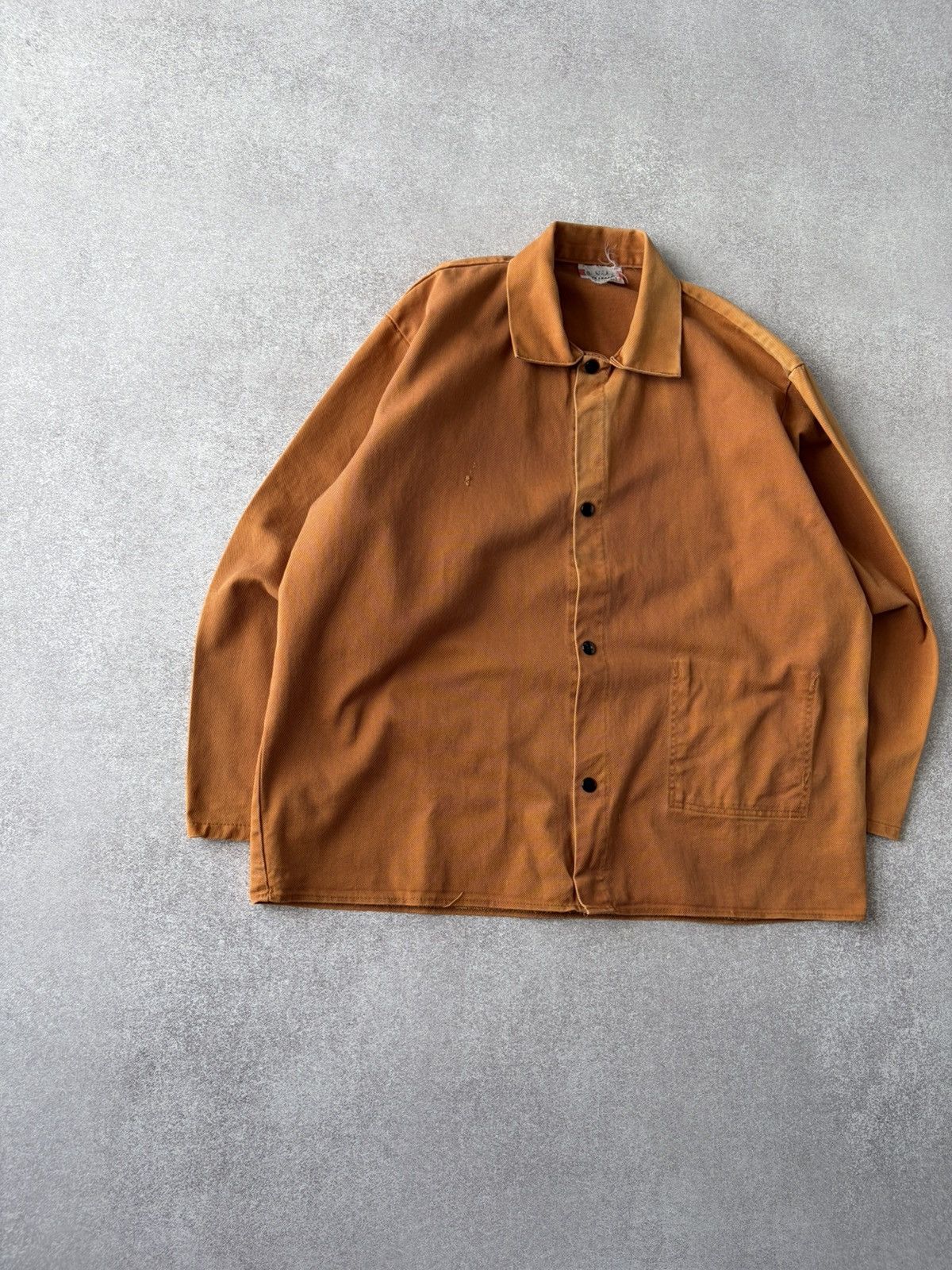 Vintage VTG French Work Sun - faded Distressed Brown Jacket Size XL Size US XL / EU 56 / 4 - 3 Thumbnail