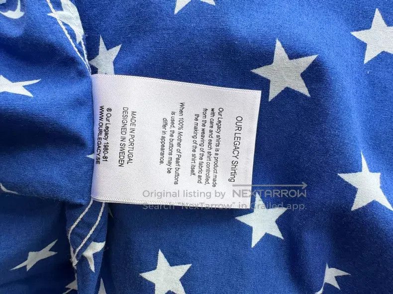 Our Legacy Our Legacy White Starry Blue Shirt Size US M / EU 48-50 / 2 - 8 Thumbnail