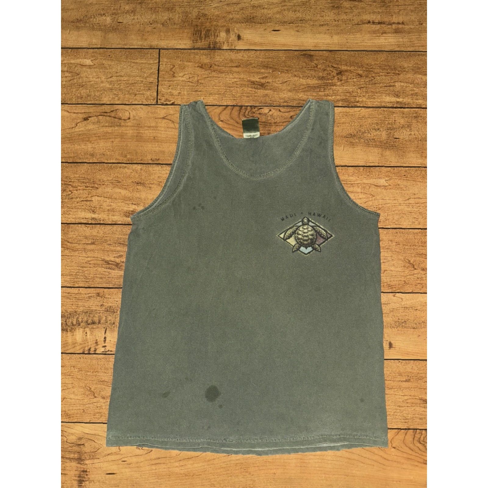 Vintage VINTAGE Maui Hawaii Turtle Tank Top Shirt Green M Medium Mens 19x26 Size US M / EU 48-50 / 2 - 3 Thumbnail