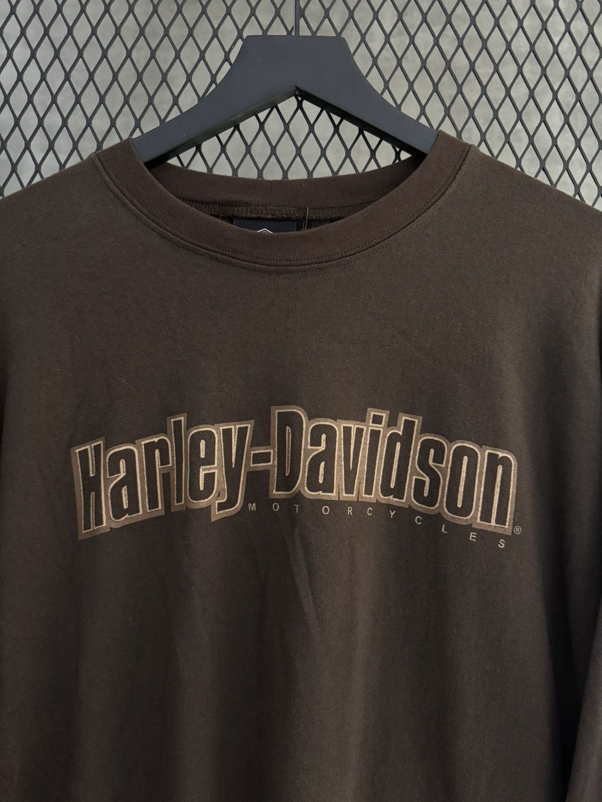 Harley Davidson Vintage 2000s Harley Davidson Rare Flames Brown Size US L / EU 52-54 / 3 - 4 Thumbnail