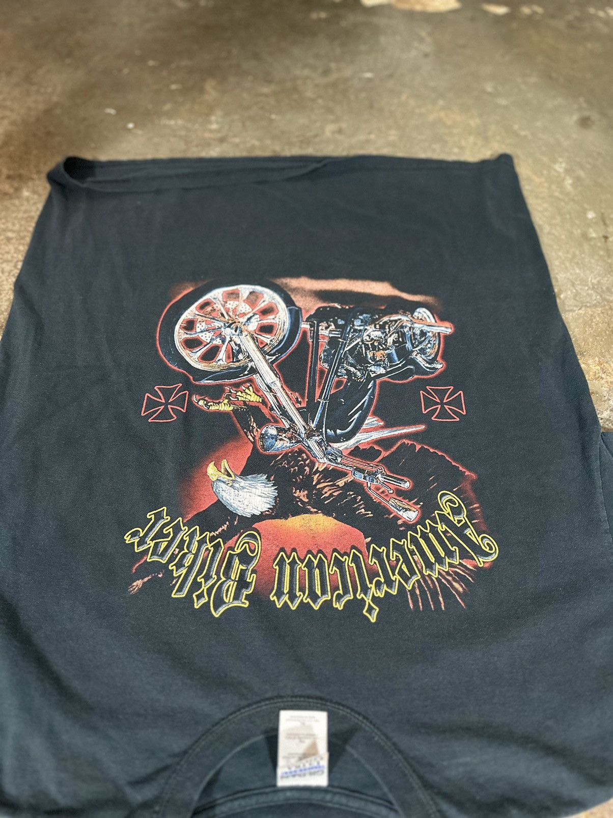 Vintage VINTAGE AMERICAN BIKER SHIRT XL BLK Y2K WEST COAST CHOPPERS Size US XL / EU 56 / 4 - 7 Thumbnail