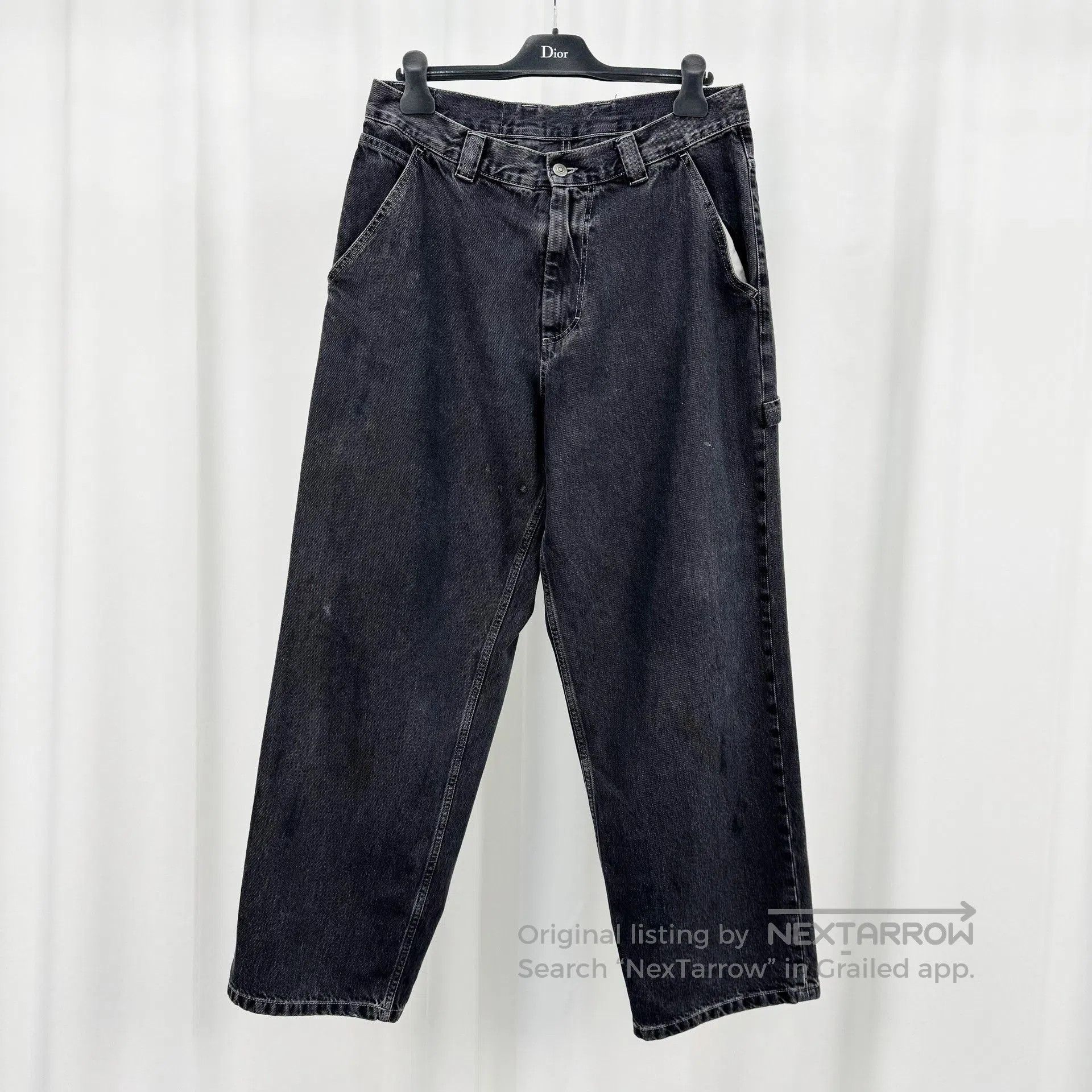 Maison Margiela Ink-Splashed Washed Jeans.