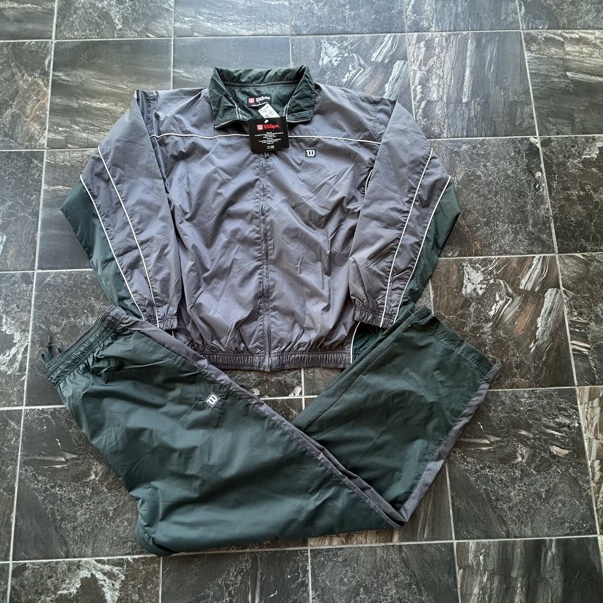 Wilson Vintage 90’s Wilson Athletics Green Windbreaker Tracksuit Size US XL / EU 56 / 4 - 1 Thumbnail