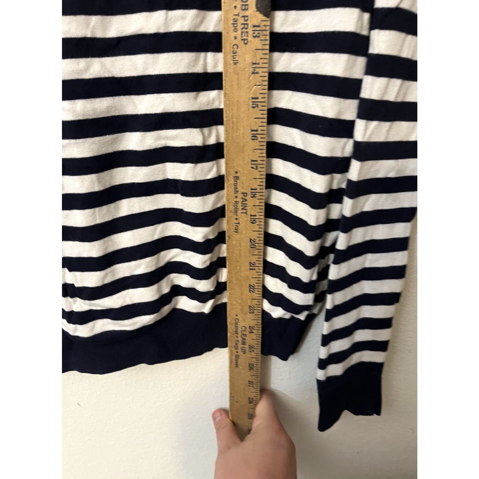 Express Express Mens V-Neck Sweater Size M Multicolor Striped Gray Pullover Knit Cotton Logo Shirt? Size US M / EU 48-50 / 2 - 4 Thumbnail