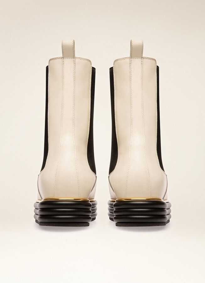 Bally o1y0725 Ankle Boots in Cream/Black Size US 4.5 / IT 34.5 - 4 Thumbnail