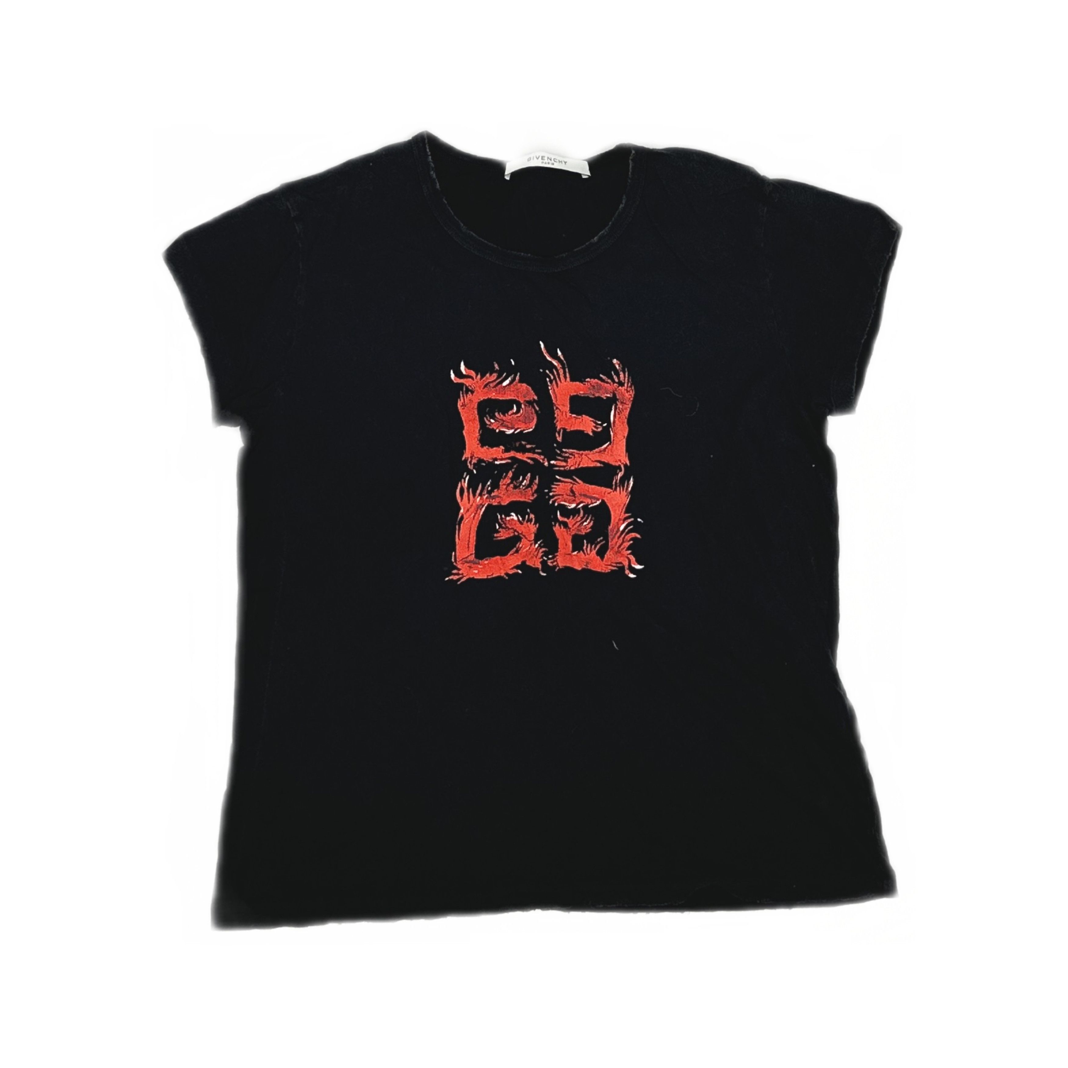 Givenchy Givenchy Fire Logo Short Sleeve T-Shirt Size M Size US M / EU 48-50 / 2 - 1 Thumbnail
