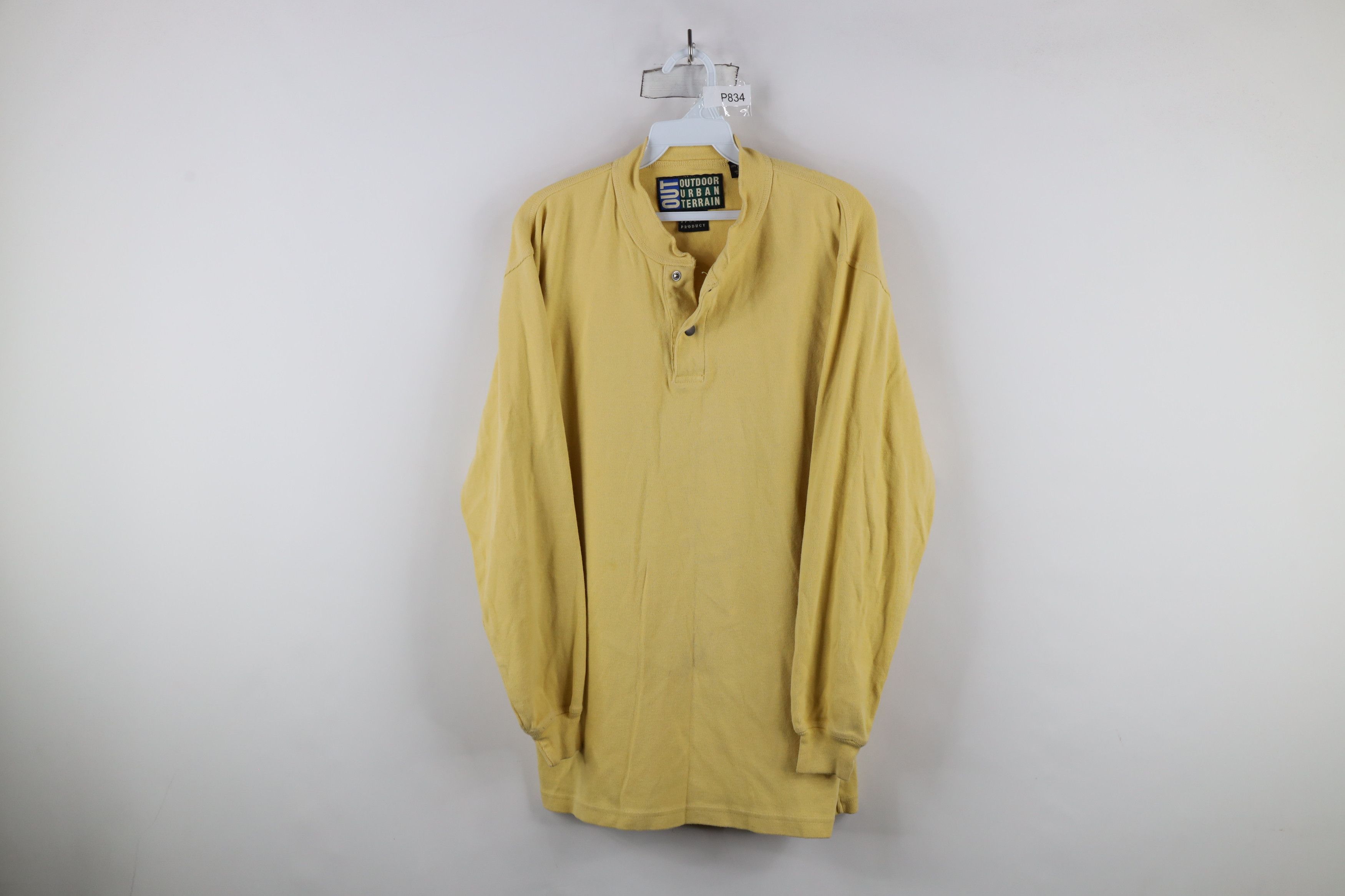 Vintage Vintage 90s Streetwear Heavyweight Ribbed Henley T-Shirt Size US S / EU 44-46 / 1 - 2 Thumbnail