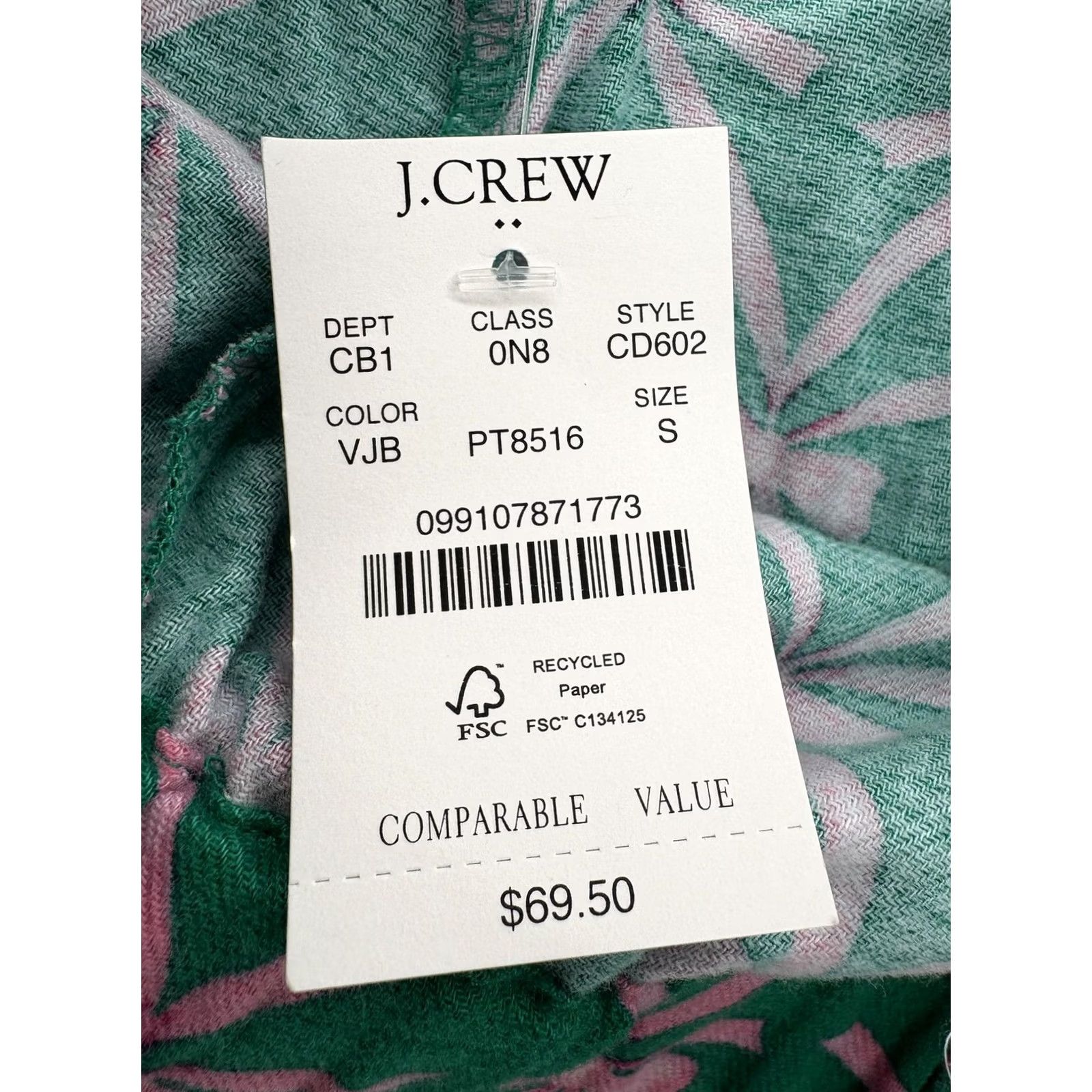 J.Crew J.CREW Flannel Pajama Pants Womens S Green Pink Bow Print Drawstring Lounge Size 28" / US 6 / IT 42 - 3 Thumbnail