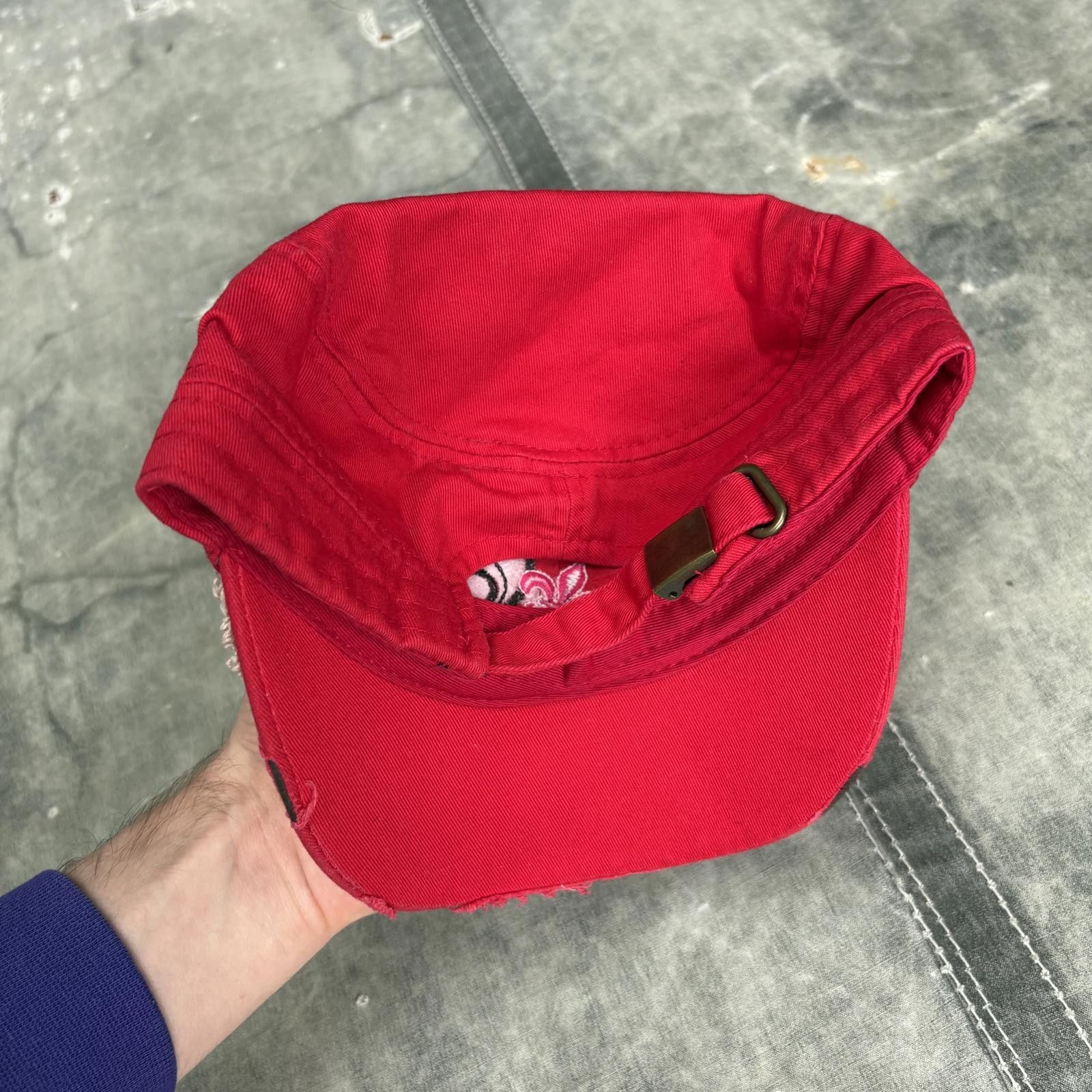 Vintage Vintage Y2K Affliction Style Rhinestone Grunge Cadet Cap Hat Size ONE SIZE - 2 Thumbnail