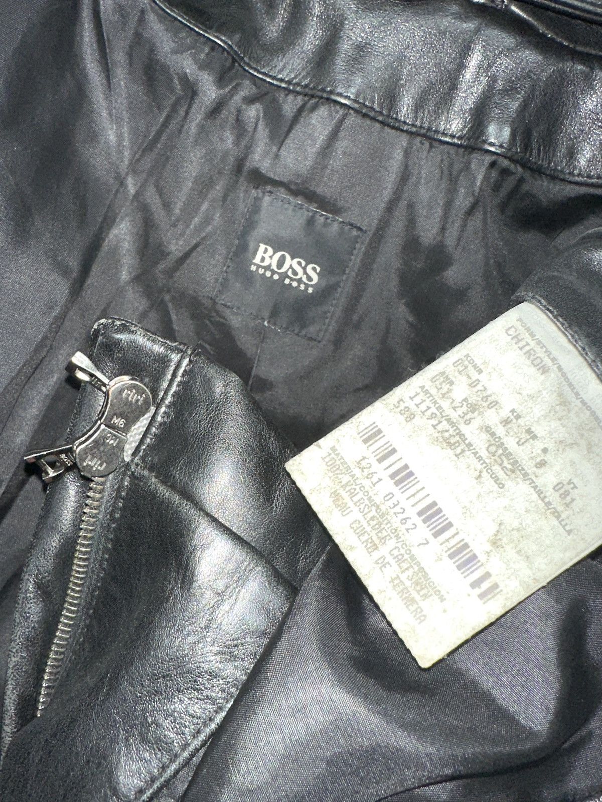 Hugo Boss Hugo Boss Vintage Black Chiron Leather Jacket Y2K size L Size US L / EU 52-54 / 3 - 5 Thumbnail