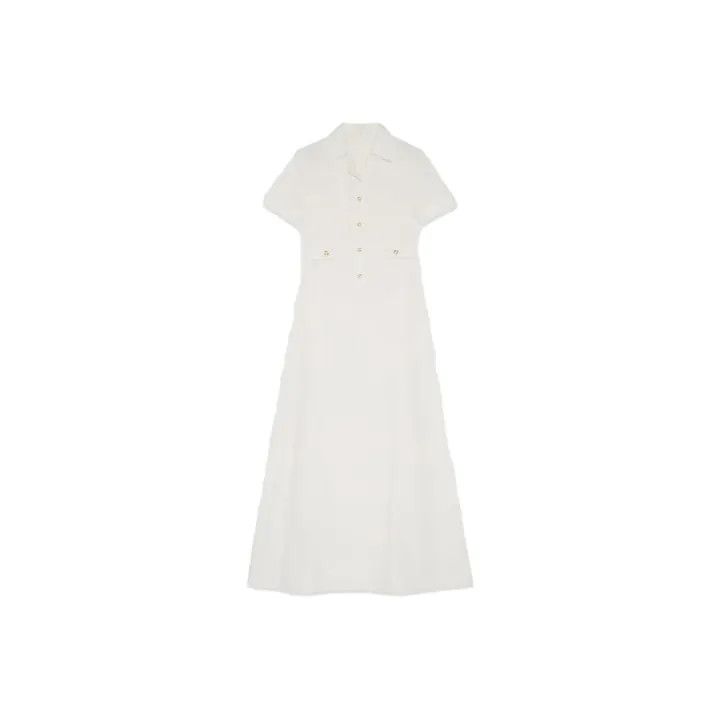 Gucci Gucci SS23 Button-Up Long White Dress Size M / US 6-8 / IT 42-44 - 1 Thumbnail