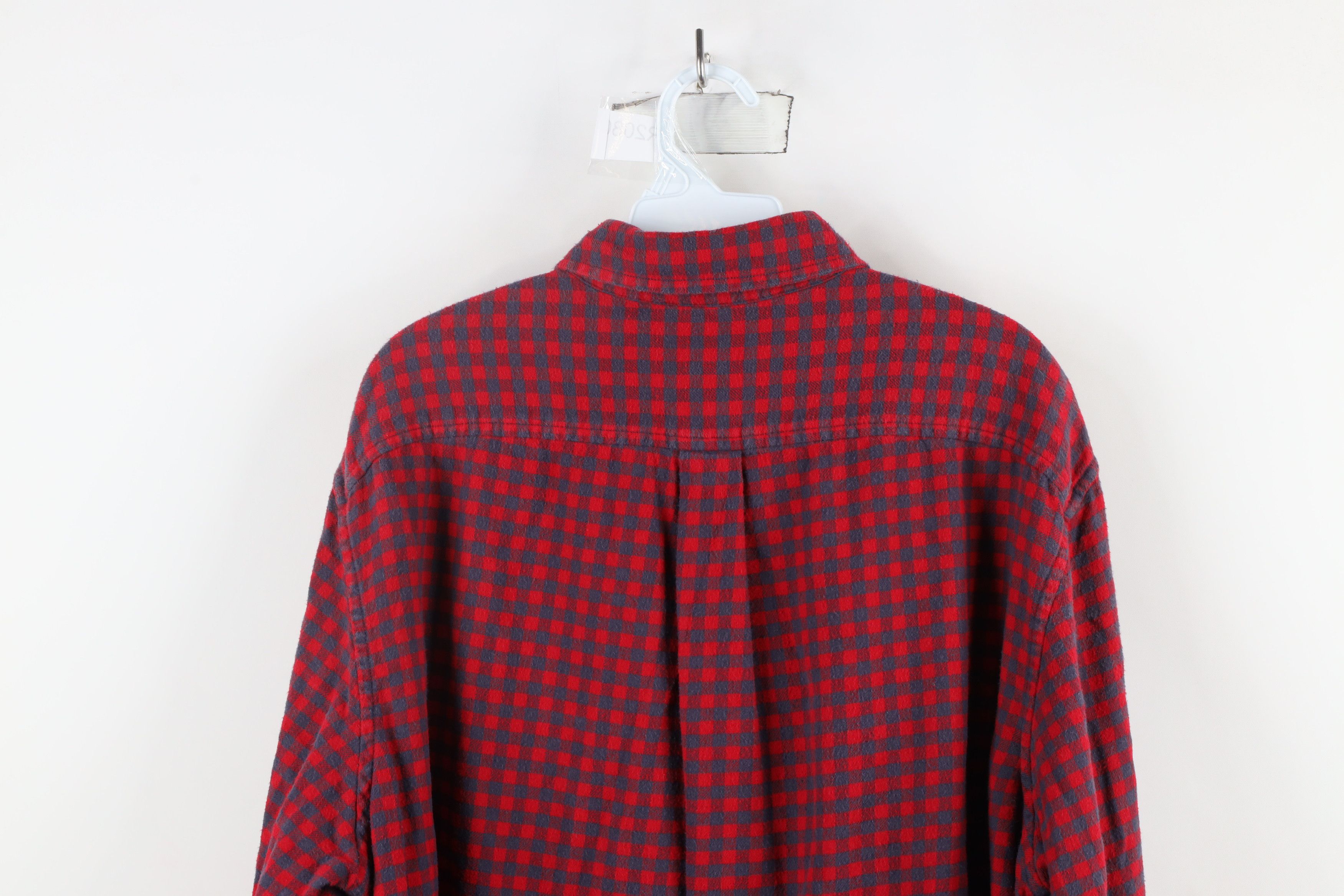 Lands' End × Vintage Lands End Flannel Collared Button Down Shirt Red Size US XL / EU 56 / 4 - 10 Thumbnail