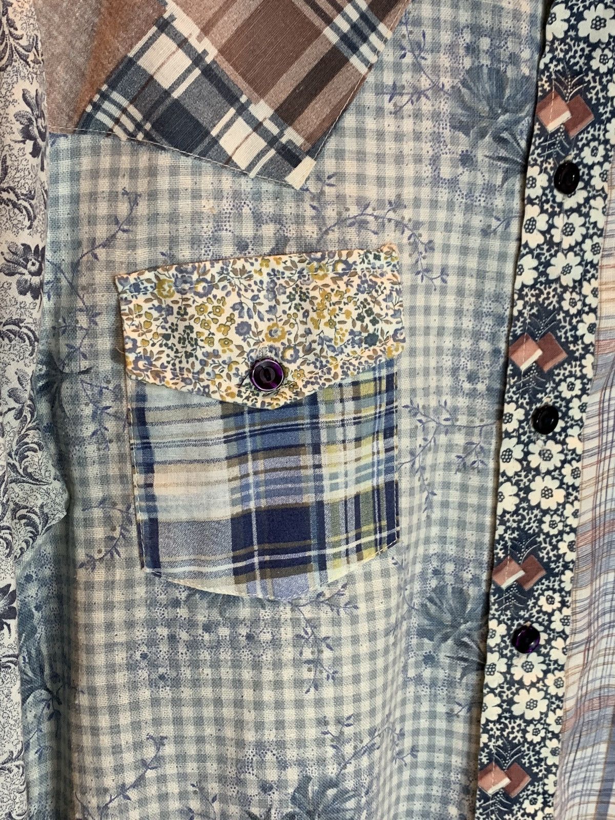 Kennington Ltd. RARE* Vintage 70’s Kennington Patchwork Western Button Shirt Size US M / EU 48-50 / 2 - 4 Thumbnail