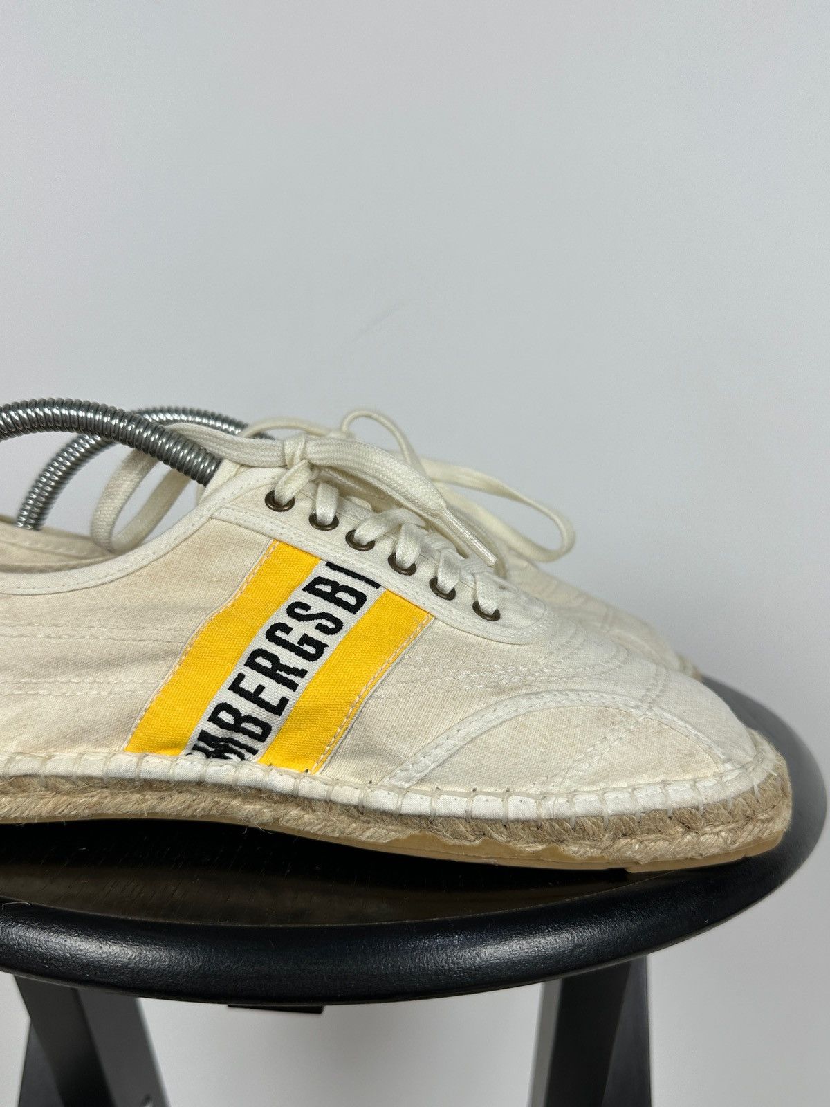 Dirk Bikkembergs Bikkembergs Lace Up Espadrilles Canvas Jute Sole Logo Stripe Size US 6 / EU 39 - 17 Thumbnail