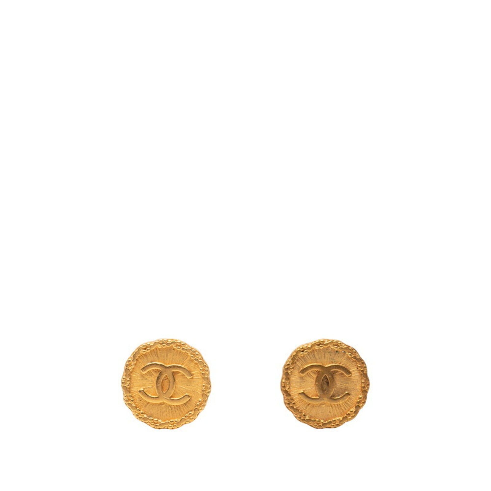 Chanel Chanel Vintage Coco Mark Earrings, Gold Plated, Women's CHANEL Size ONE SIZE - 1 Thumbnail