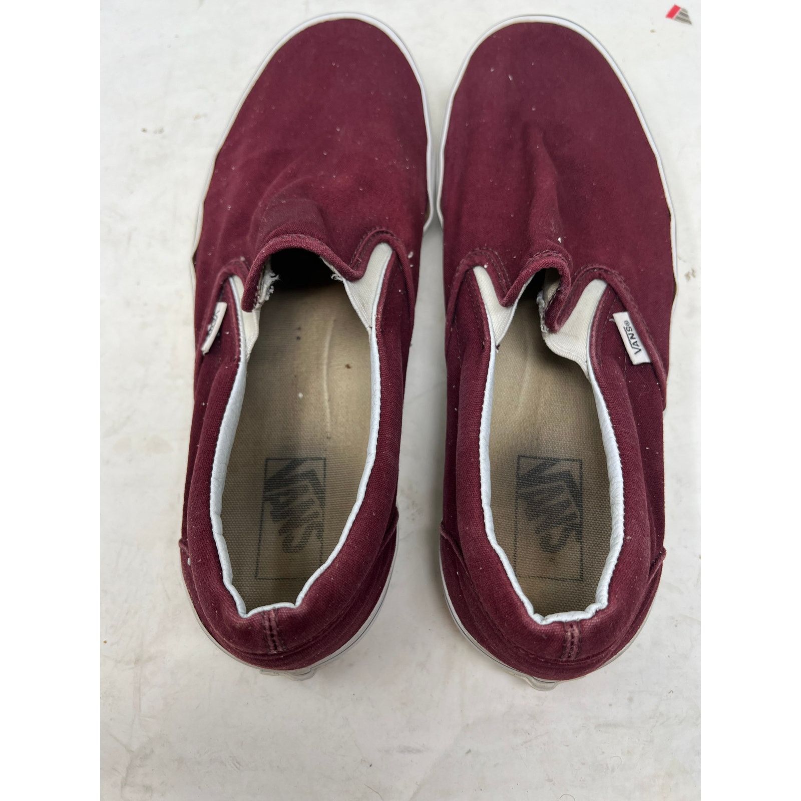 Vans VANS Canvas Burgundy Low Top Skate Shoes Mens 10 Size US 10 / EU 43 - 6 Thumbnail