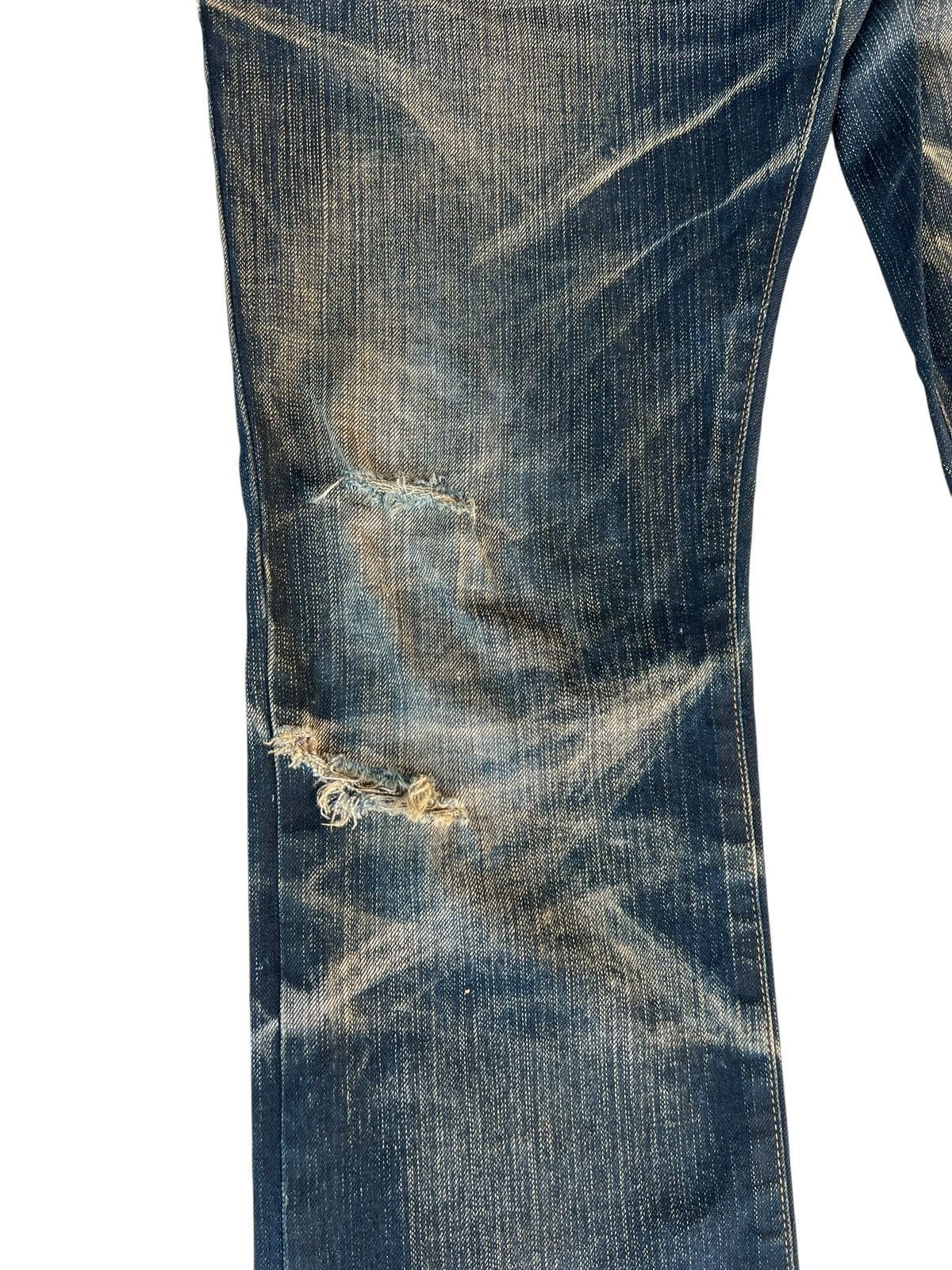 Tornado Mart Trashed Tornado Mart Distress Dirty Mud Denim Flare Jeans Size US 33 - 10 Thumbnail