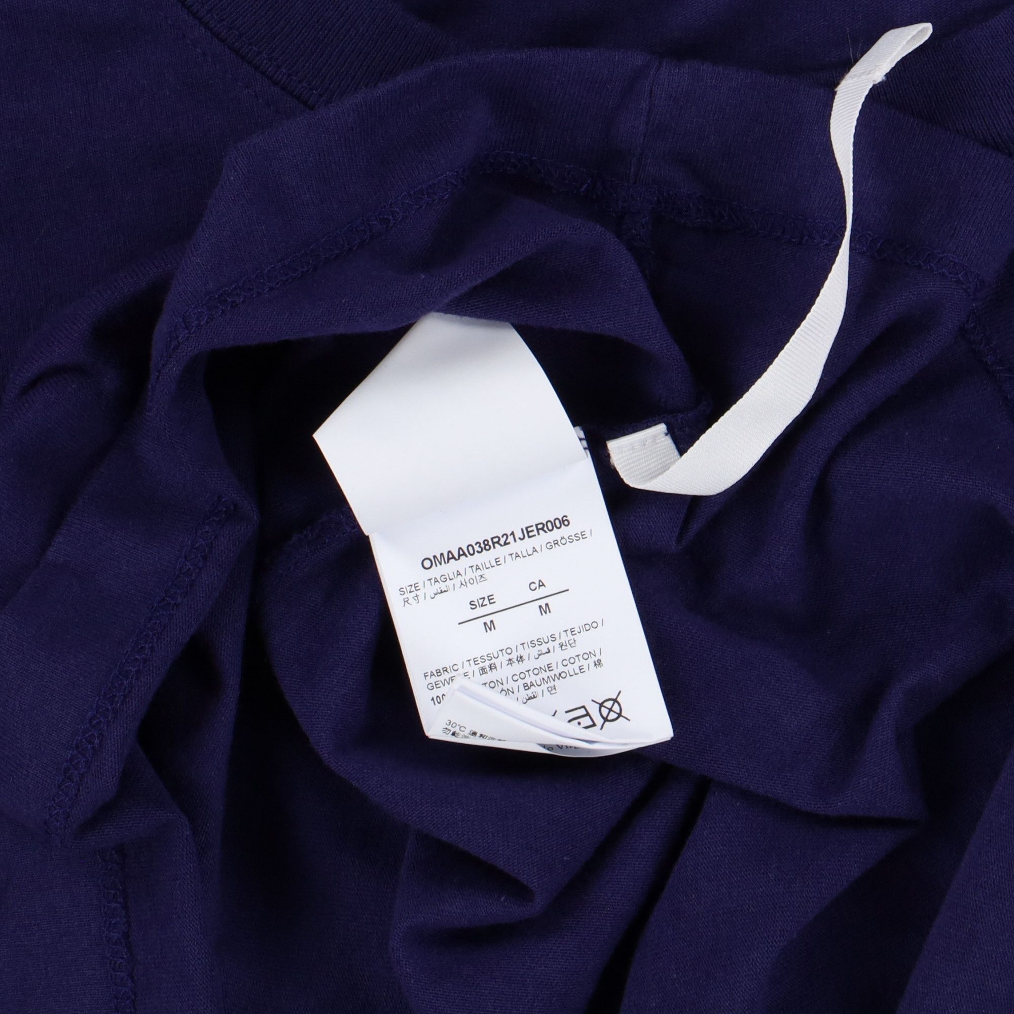 Off-White Blue Running Wolves Logo Oversized T-Shirt Size US M / EU 48-50 / 2 - 7 Thumbnail
