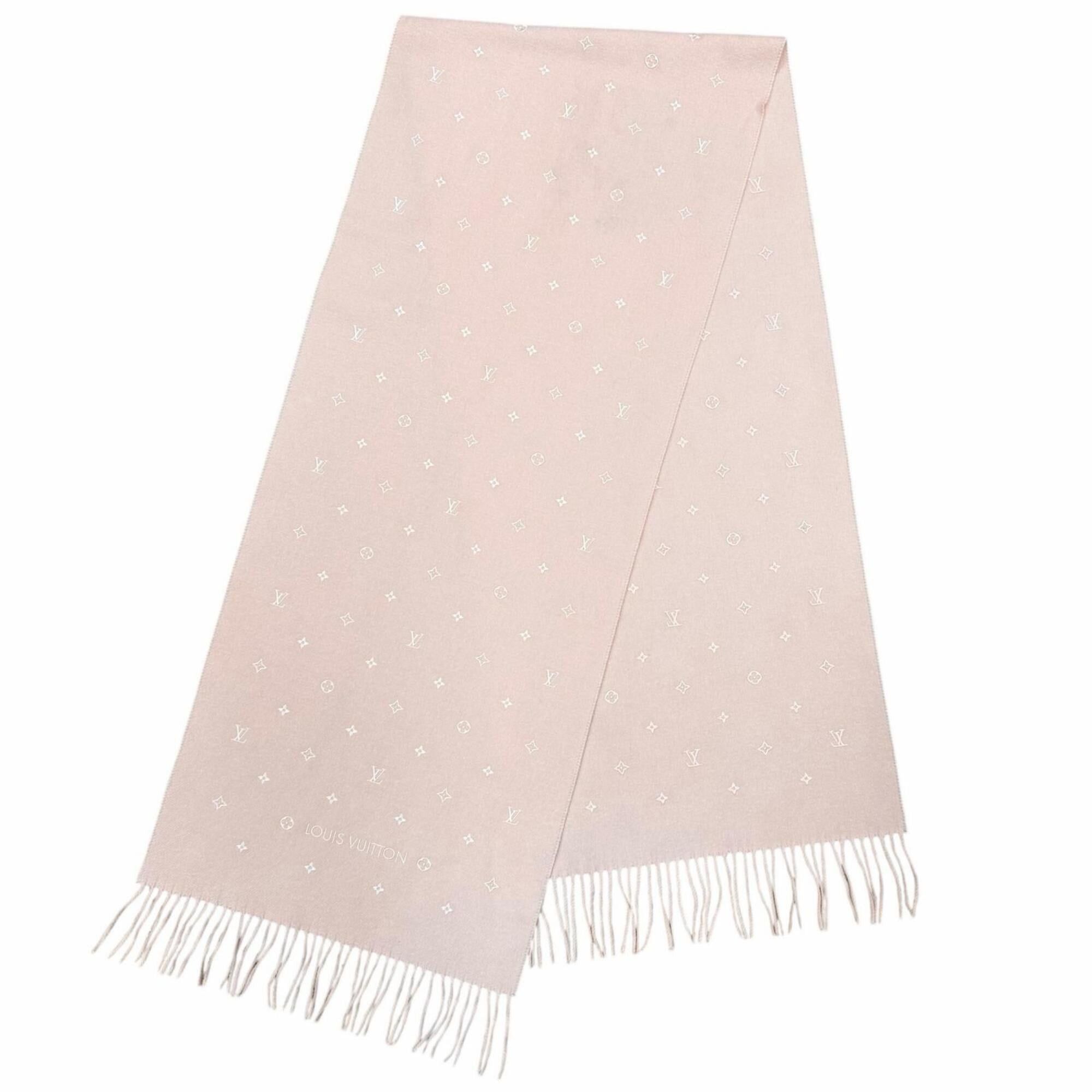 Louis Vuitton Louis Vuitton 2024 model M78205 Echarpe LV Stellar Monogram fringed scarf Pink Made in Italy Women's Size ONE SIZE - 1 Thumbnail