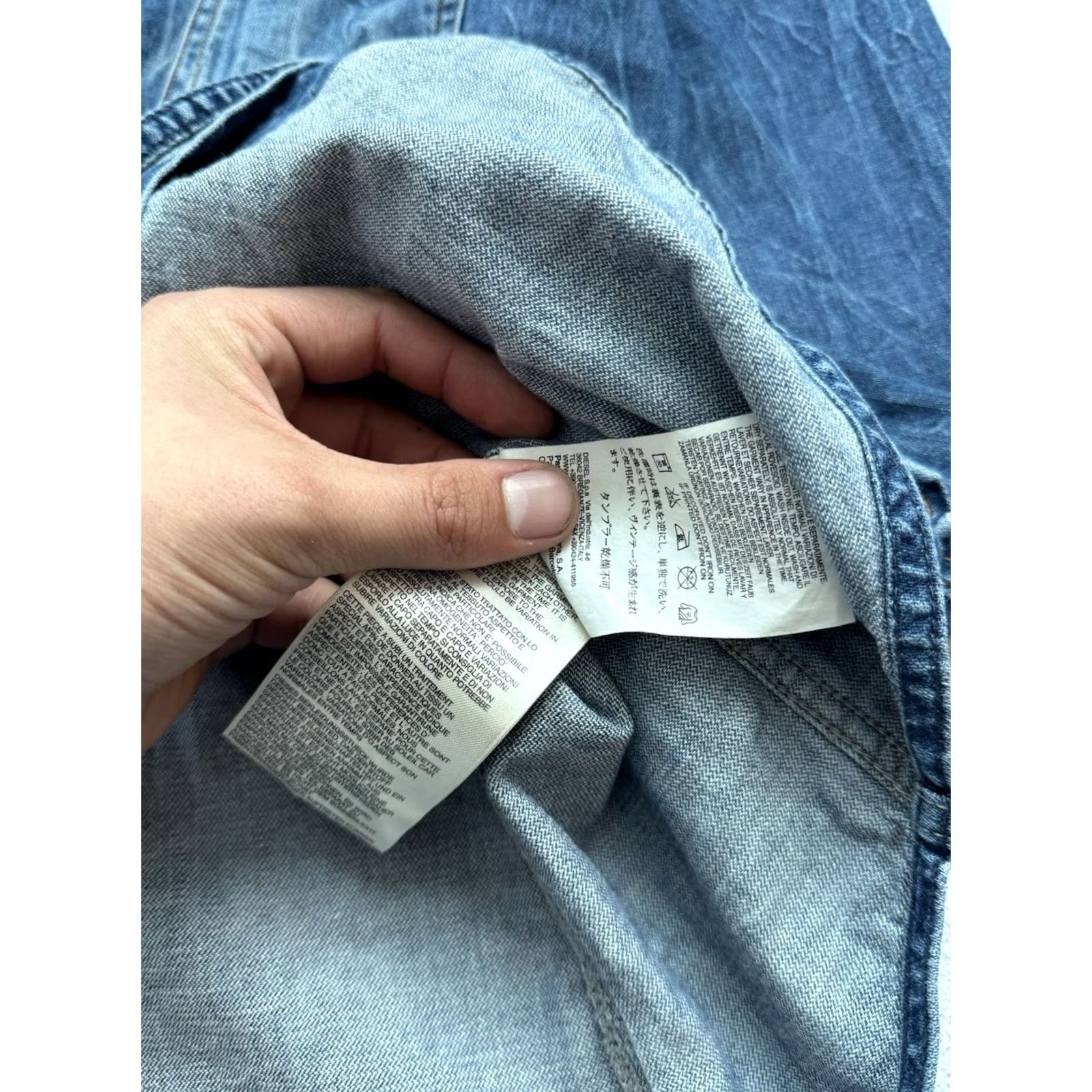 Diesel VINTAGE Diesel Button-Up Shirt Men M Denim Blue 90s Retro Casual Size US M / EU 48-50 / 2 - 8 Thumbnail