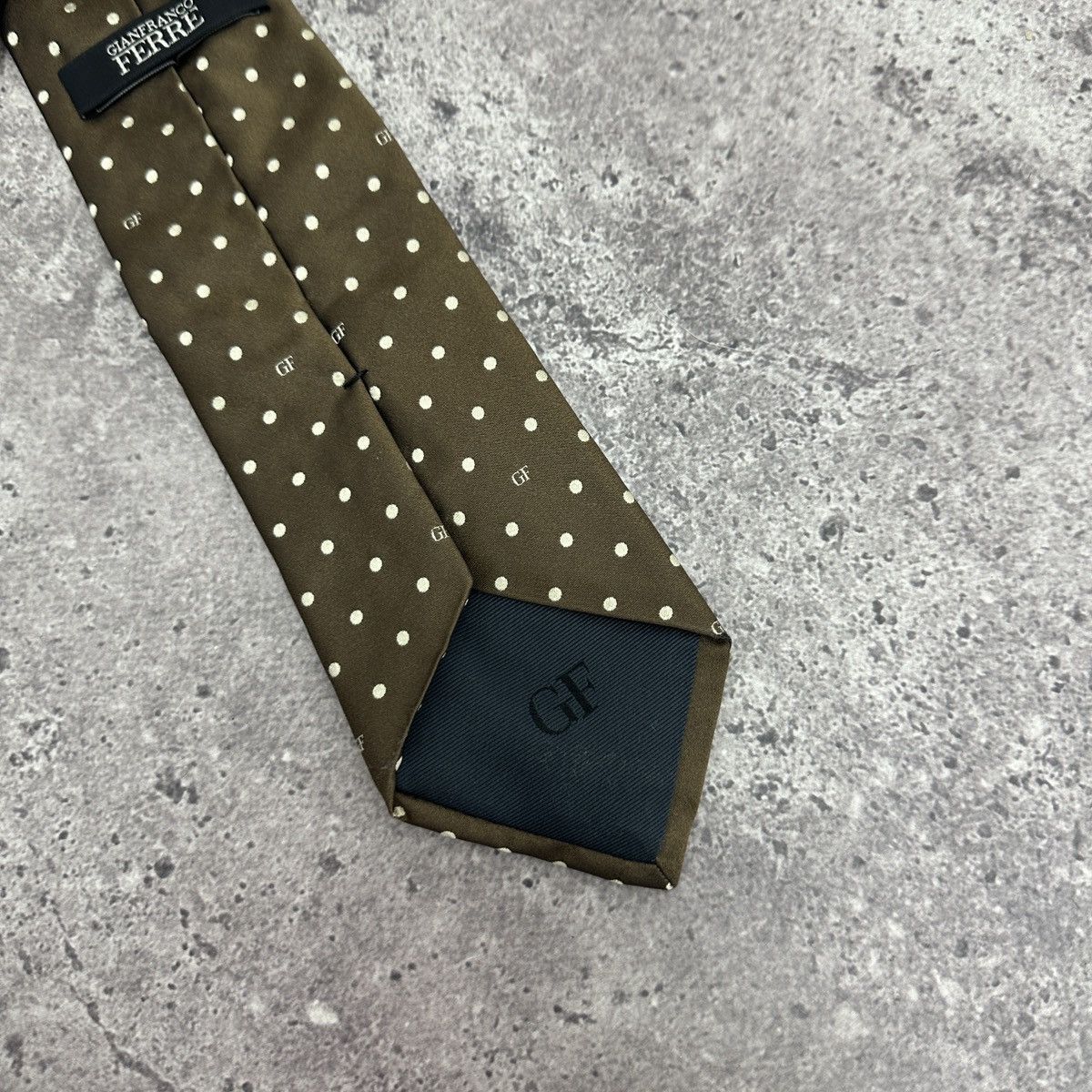 Gianfranco Ferre Vintage 90s Gianfranco Ferre Dot monogram silk tie luxury Size ONE SIZE - 5 Thumbnail