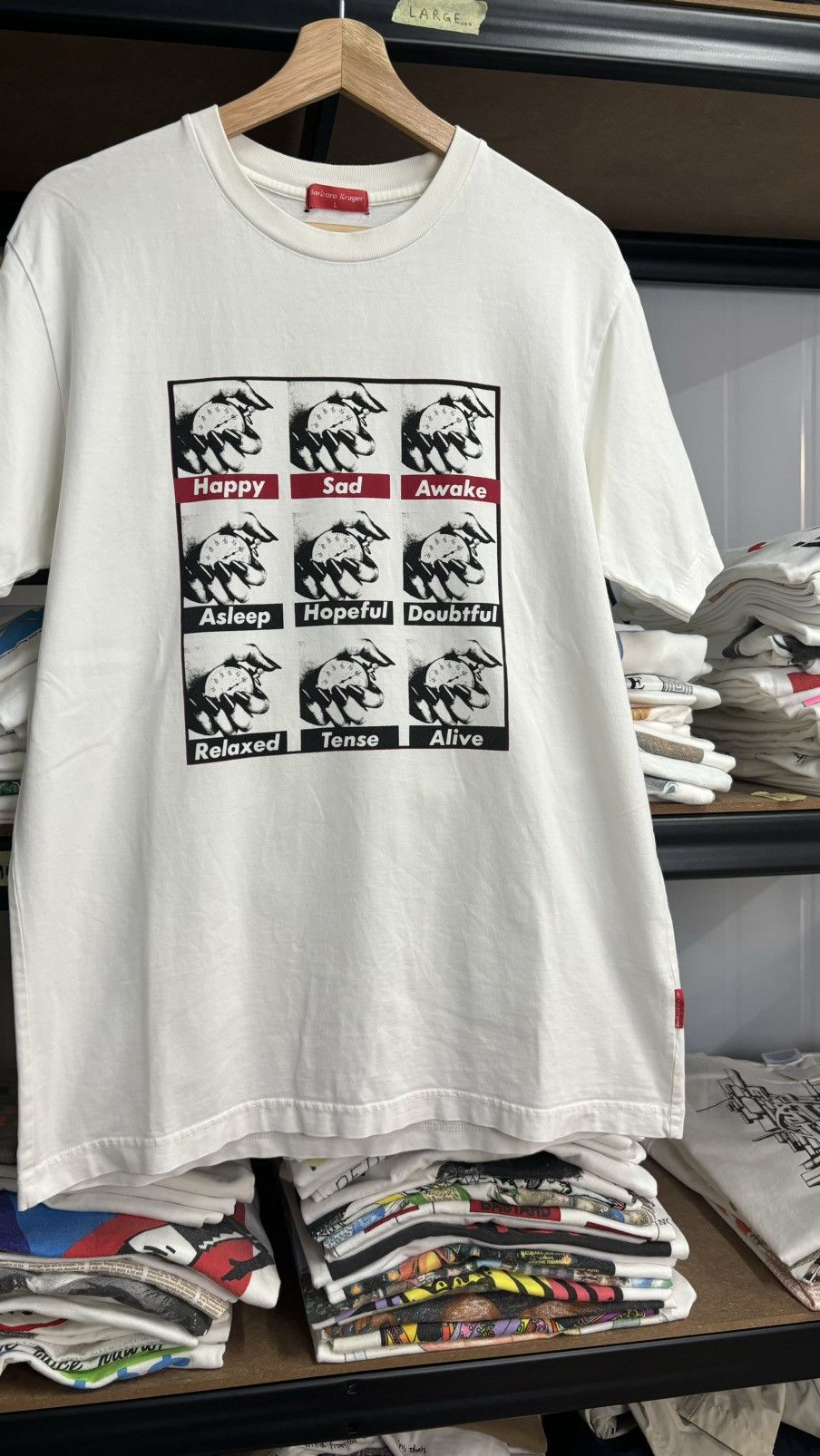 Barbara Kruger × Vintage RARE! Vintage Barbara Kruger Happy Awake Art Size US L / EU 52-54 / 3 - 1 Thumbnail