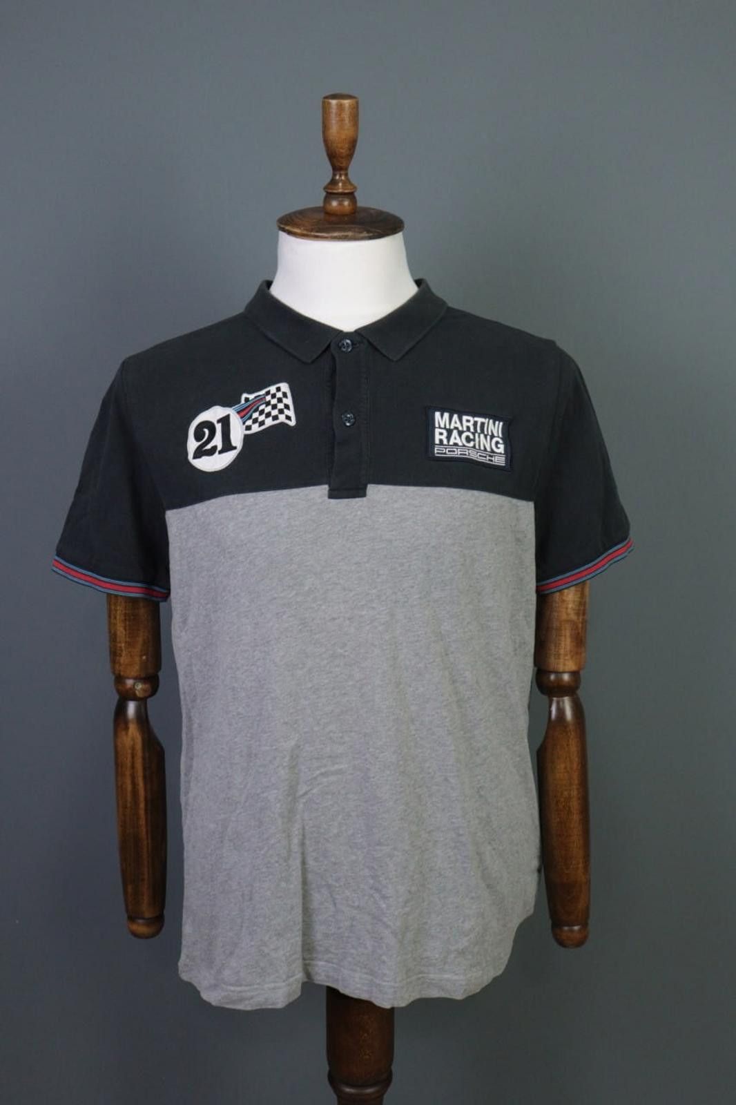 Porsche Design Porsche Gray Marini Racing #21 Polo Shirt Size M Size US M / EU 48-50 / 2 - 1 Thumbnail