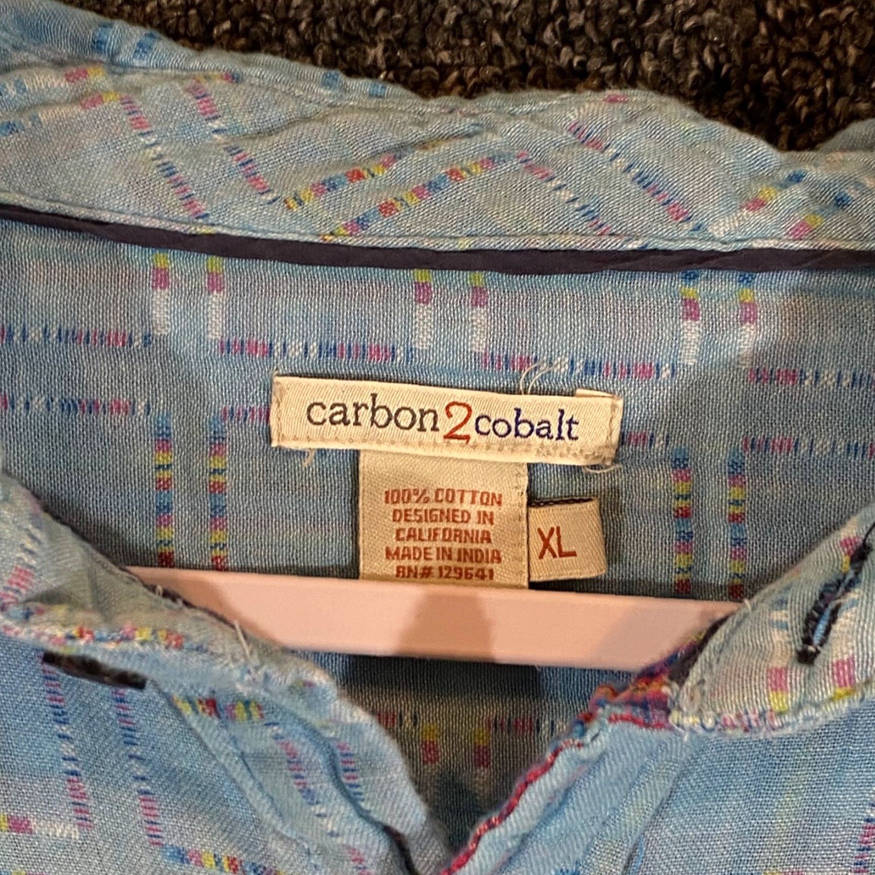 Carbon2Cobalt VINTAGE Carbon 2 Cobalt Mens XL Flannel Shirt Long Sleeve Plaid Cotton Outdoor Fall Winter Men Size US XL / EU 56 / 4 - 3 Thumbnail