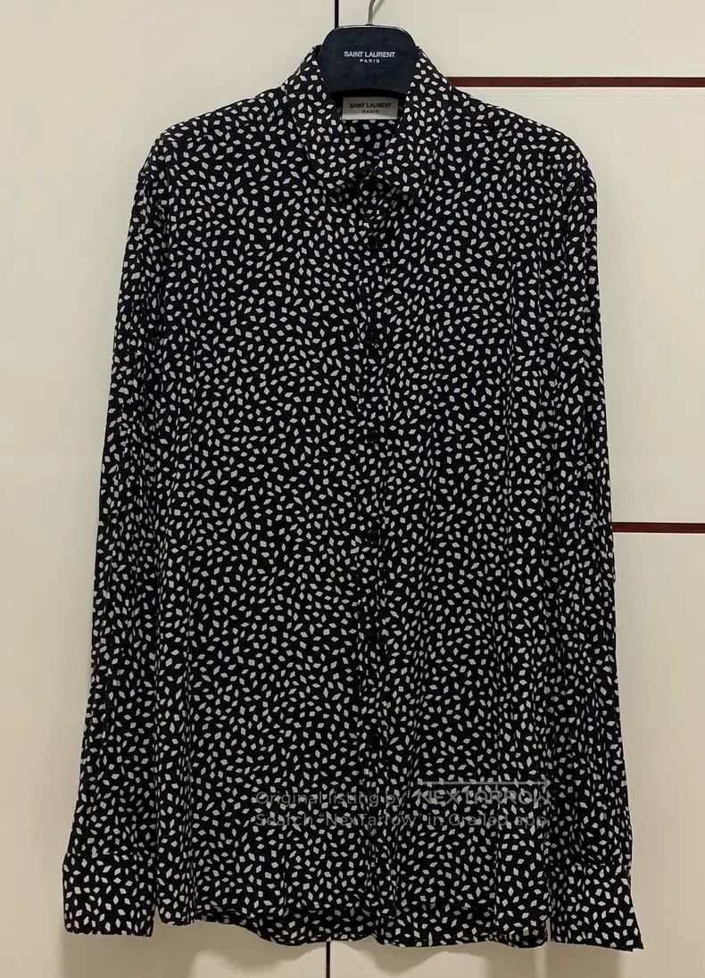 Saint Laurent Paris Saint Laurent Paris size 42 Mulberry Silk Diamond Pattern Size US XS / EU 42 / 0 - 1 Thumbnail