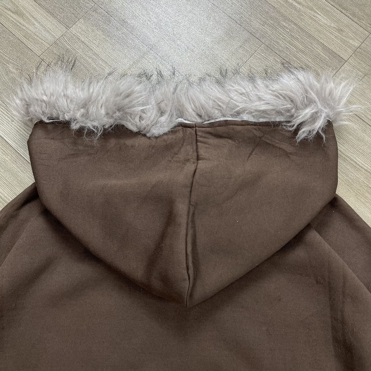 If Six Was Nine 2000s Shein Skulls Poem Fur Zip Hoodie I6was9 Lgb Style Size US M / EU 48-50 / 2 - 12 Thumbnail