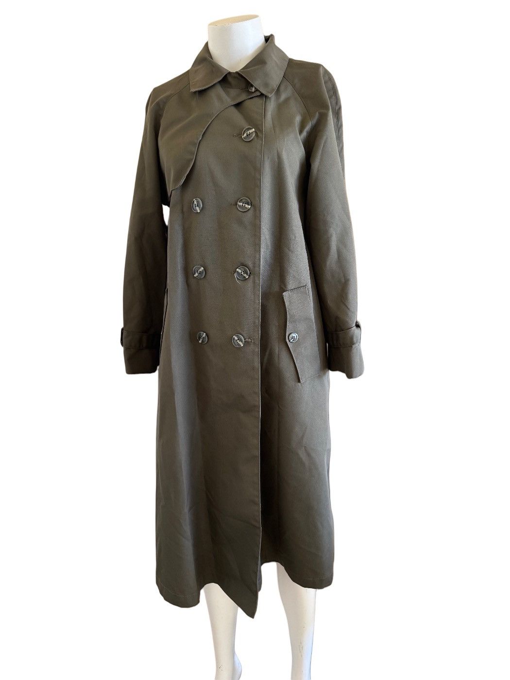 Sears Sears vintage women’s M olive tan trench coat 70’s long full Size M / US 6-8 / IT 42-44 - 1 Thumbnail