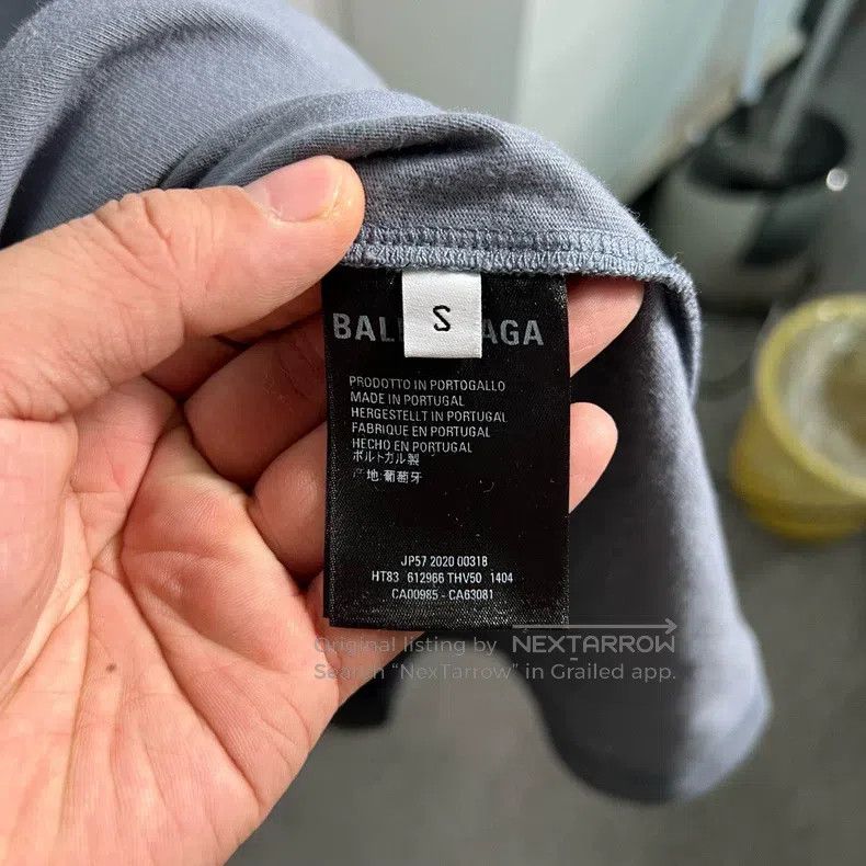 Balenciaga Balenciaga Label Short Sleeve Size US S / EU 44-46 / 1 - 4 Thumbnail