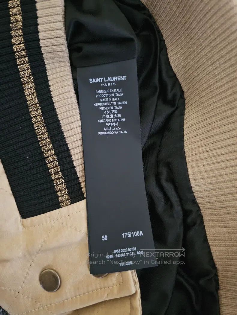 Saint Laurent Paris Saint Laurent Paris Baseball Jacket i Size US M / EU 48-50 / 2 - 6 Thumbnail