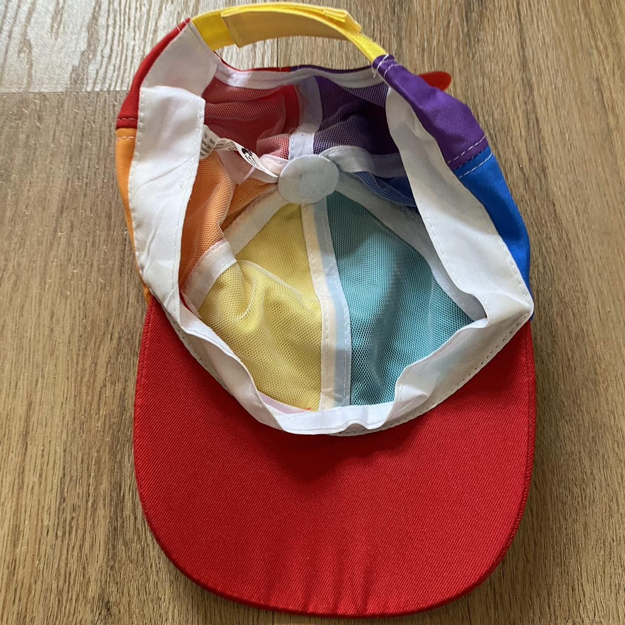 Other Rainbow striped baseball cap with red accents Size ONE SIZE - 4 Thumbnail