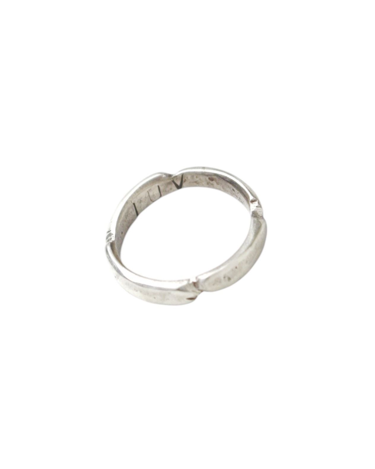 Japanese Brand 2000S JAPANESE SILVER SPLIT BAMBOO RING Size ONE SIZE - 1 Thumbnail