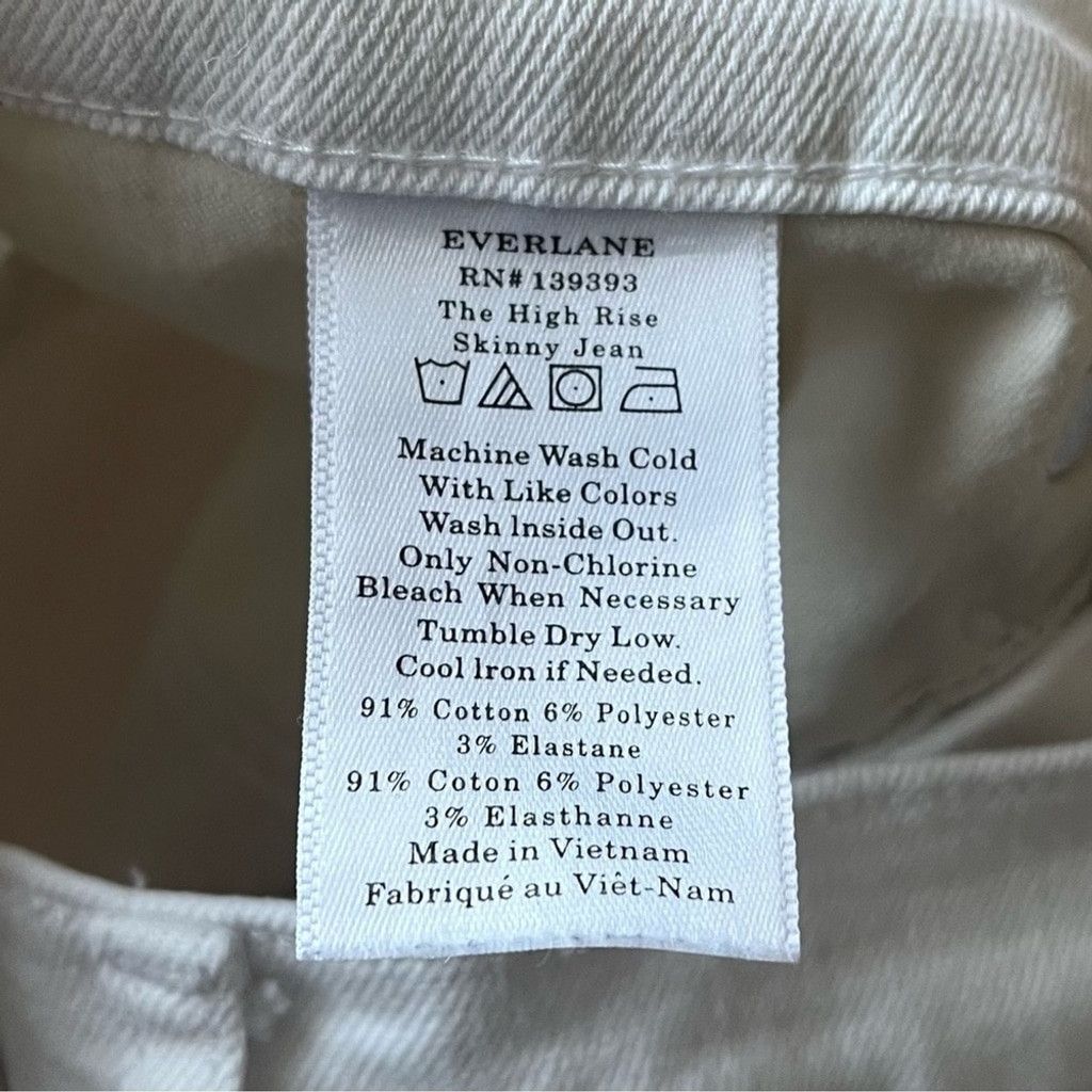 Everlane EVERLANE White High Waisted Skinny Ankle Jeans Size 26 Size 26" / US 2 / IT 38 - 7 Thumbnail
