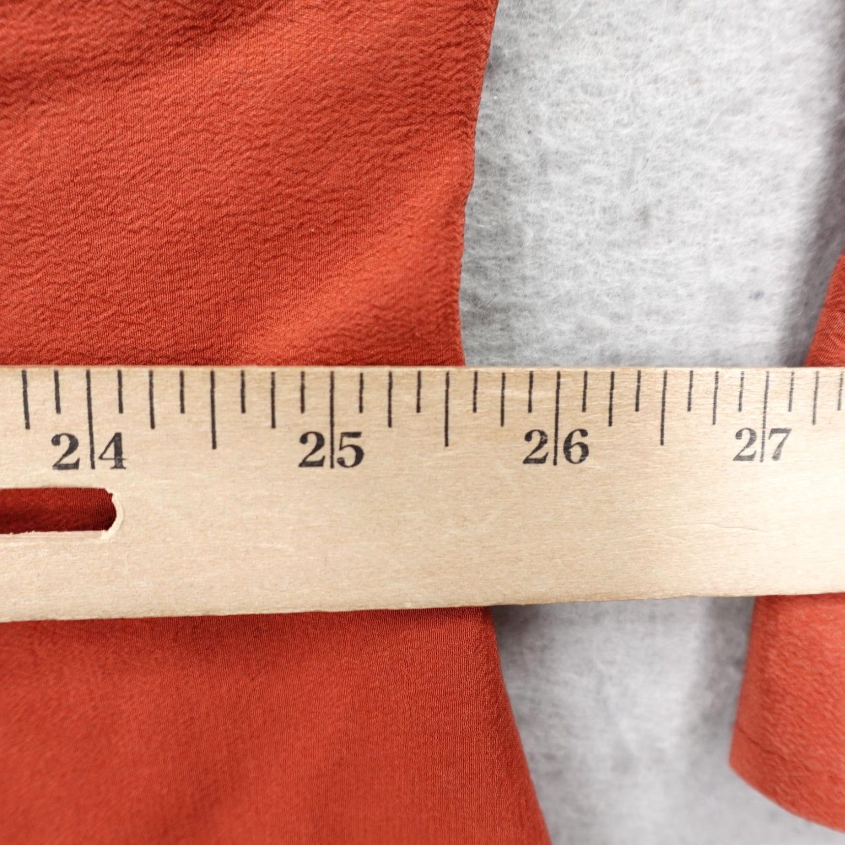 Eileen Fisher Eileen Fisher Shirt Womens PP Orange Silk Button Front Tunic Top Blouse Collared Long Sleeve Solid Button All Seasons Breathable Lightweight Relaxed Size XXS / US 00 / IT 34 - 6 Thumbnail