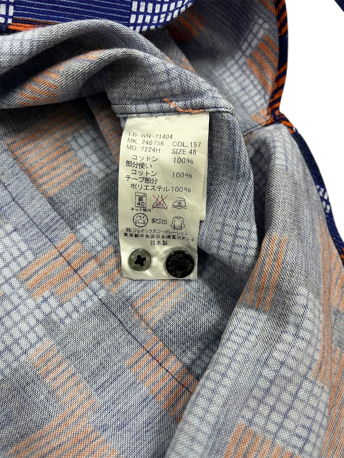 Lanvin Lanvin en Bleu Pattern Shirt Size US S / EU 44-46 / 1 - 8 Thumbnail